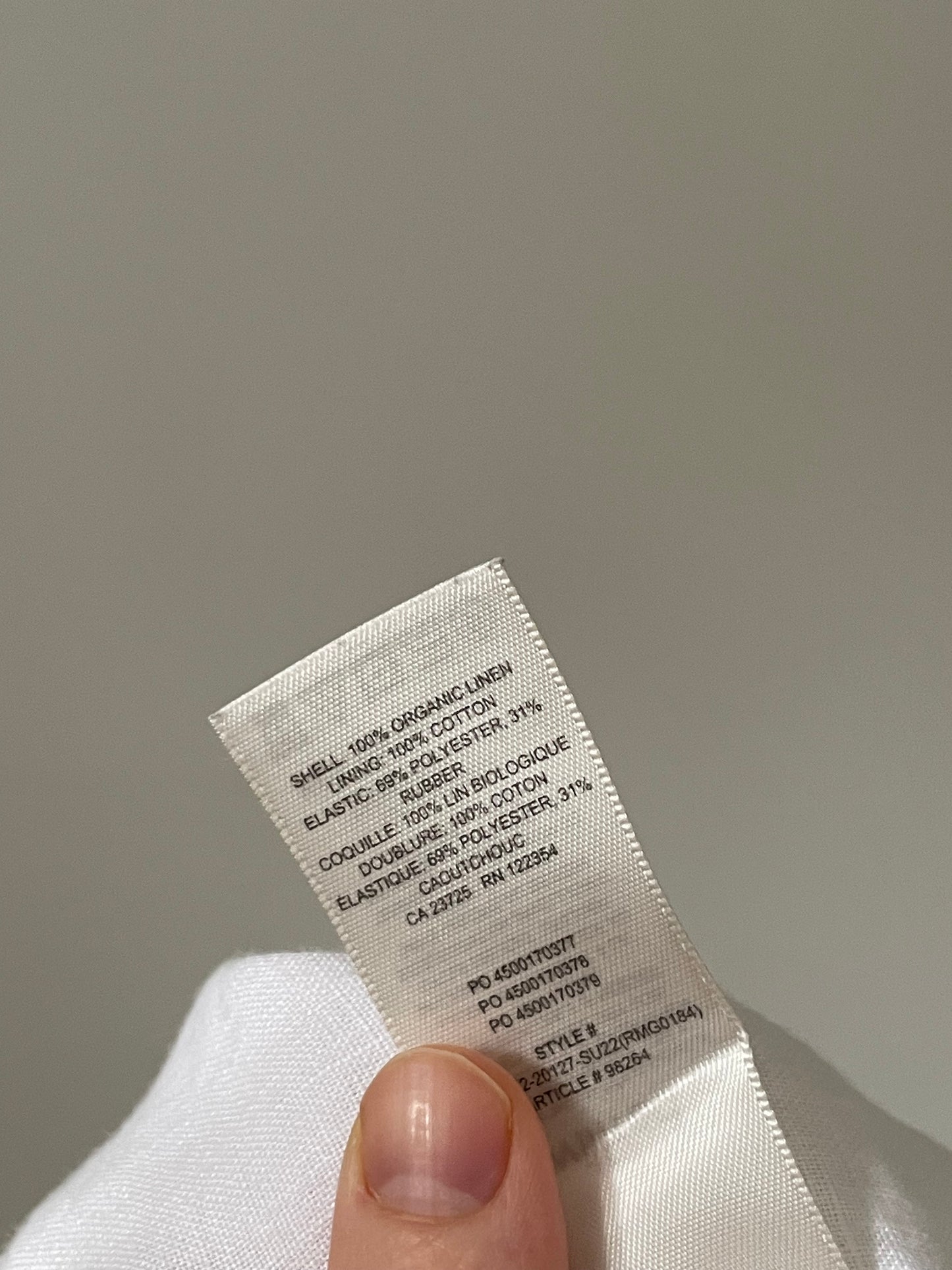 Wilfred White Floral Organic Linen Puff Sleeve Crop Top - Size Large