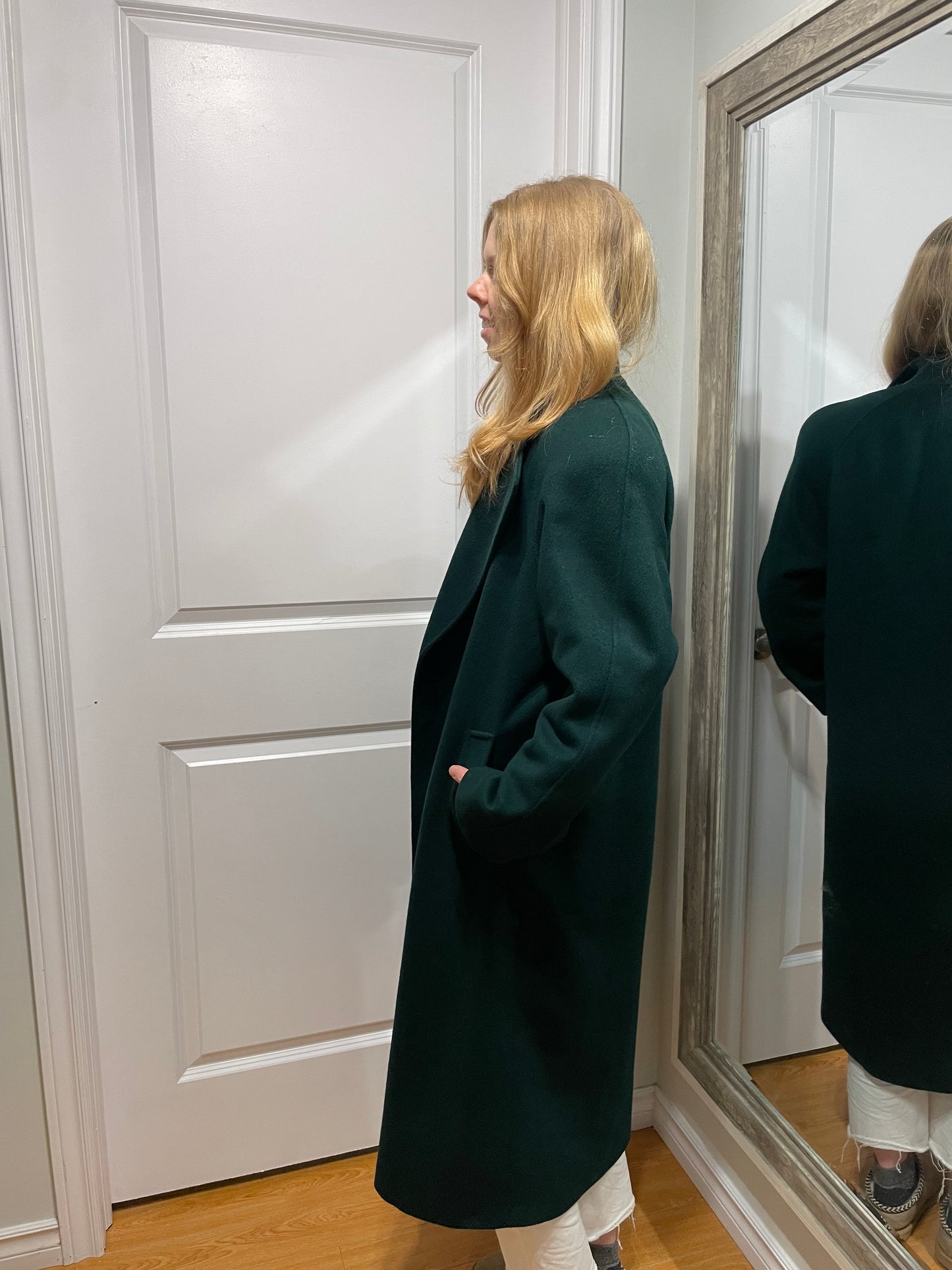 Roth-Stern Deep Forest Green Pure Virgin Wool Coat – Medium/Large