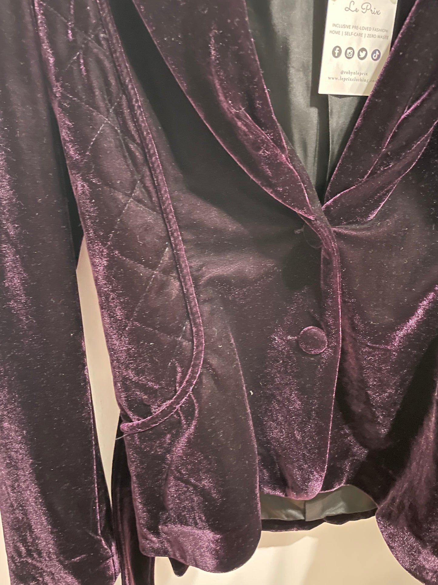 RK Purple Velvet Jacket - Large