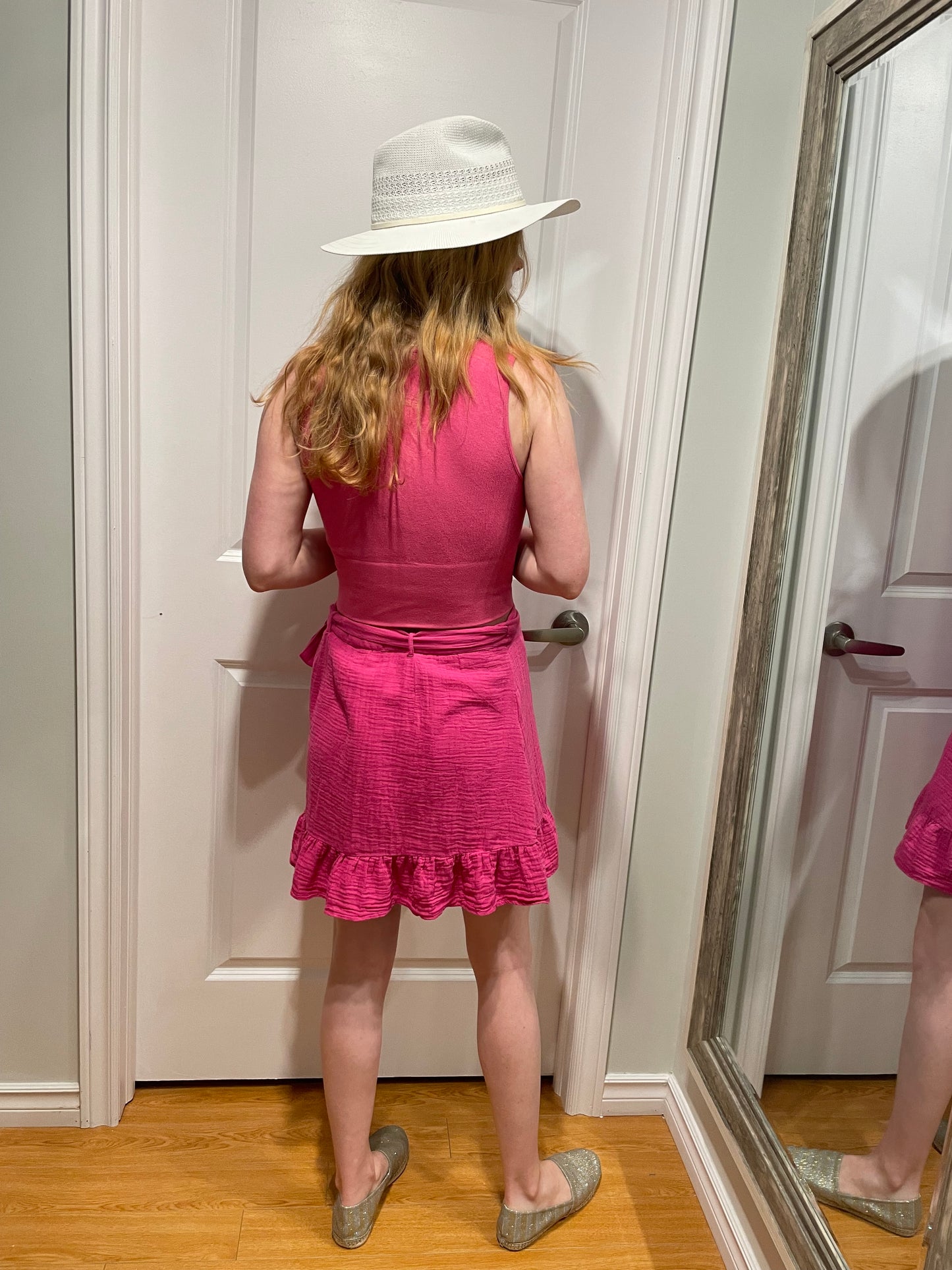 MNG Hot Pink Gauze Wrap Skirt – Small