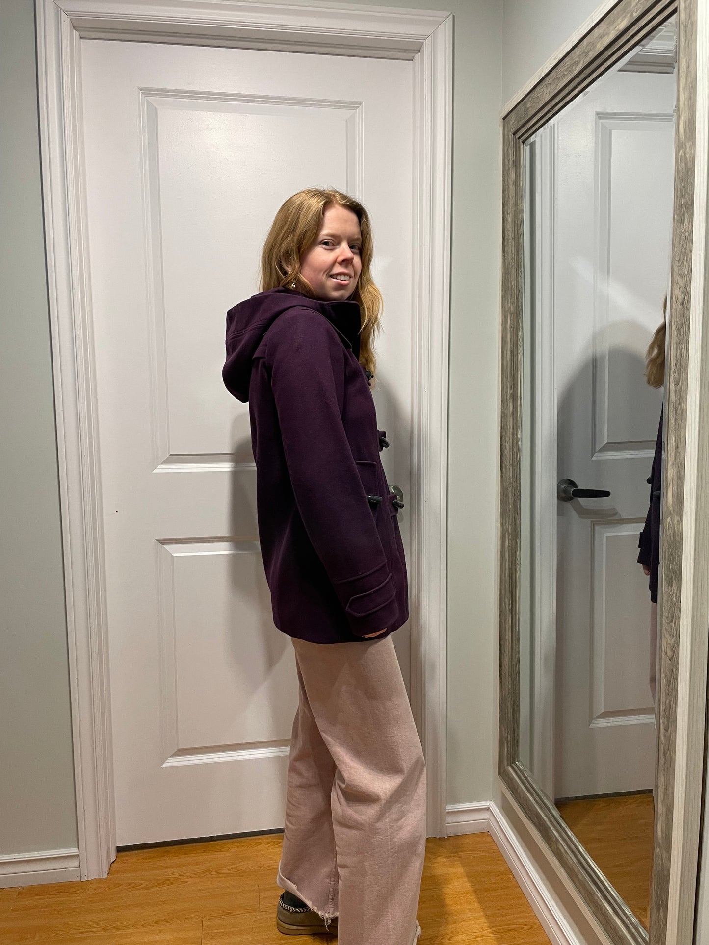 Buffalo David Bitton Plum Wool-Blend Toggle Coat – XS