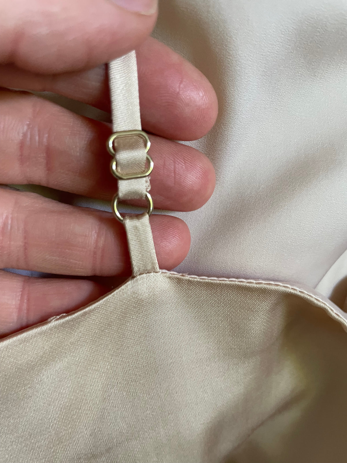 Marciano Beige Satin Lace Appliqué Camisole – Medium