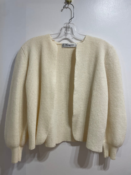 Magnolia Cream Lambswool & Angora Knit Cardigan – Medium