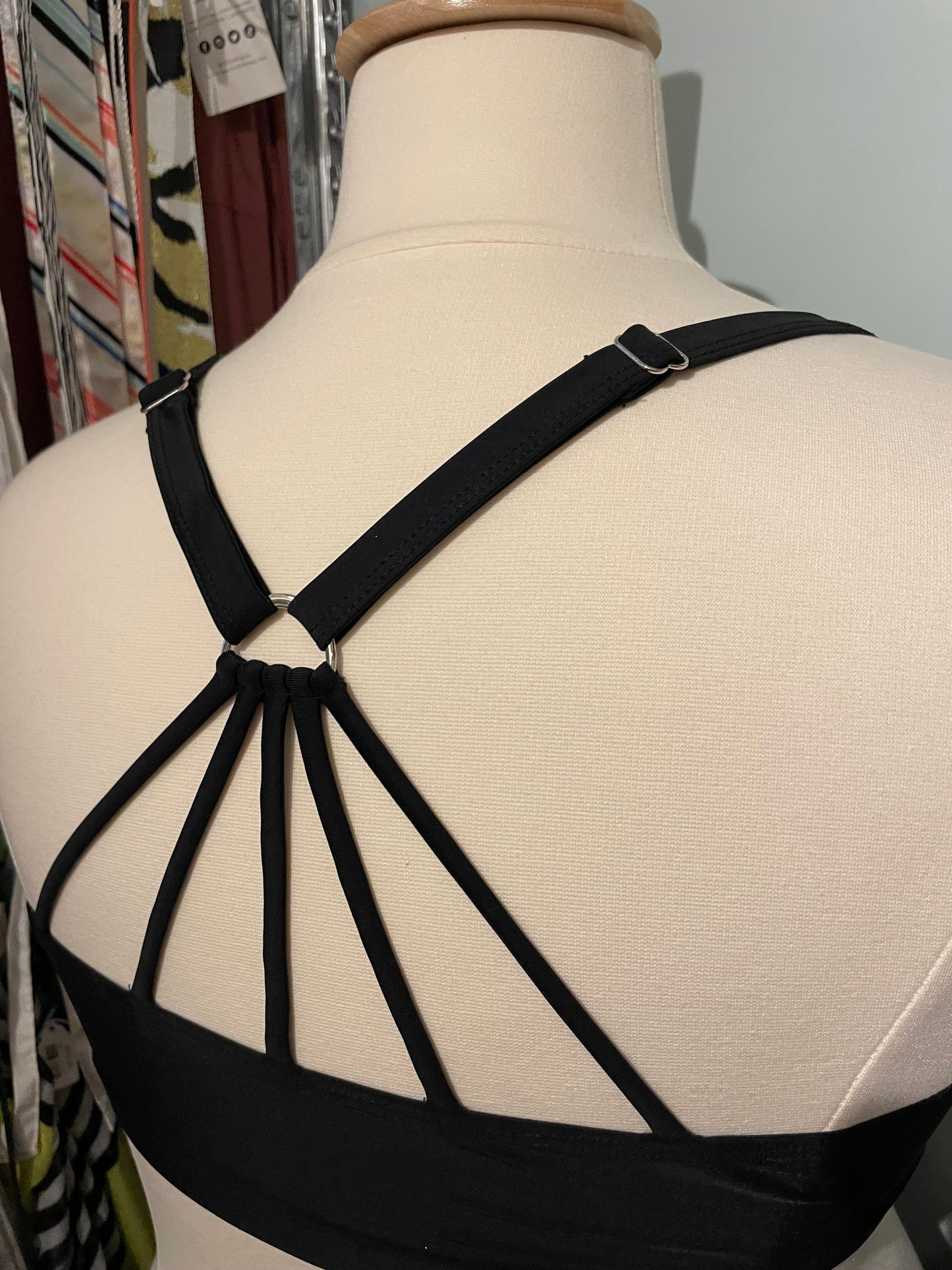 Yonique Black Crossback Bikini Set – XXL
