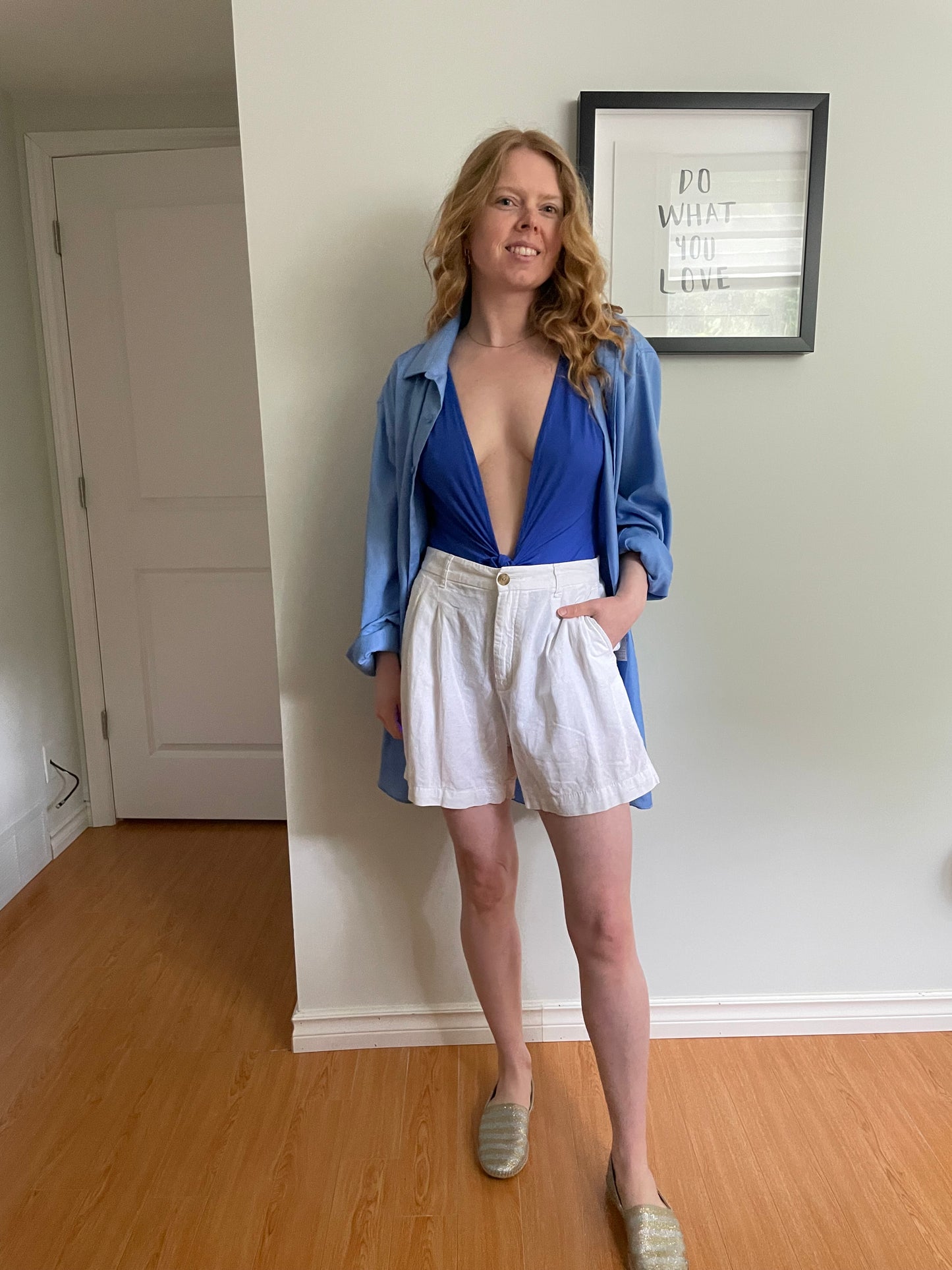 Bellissimo Sky Blue Oversized Button-Up Shirt – 17.5R / XL