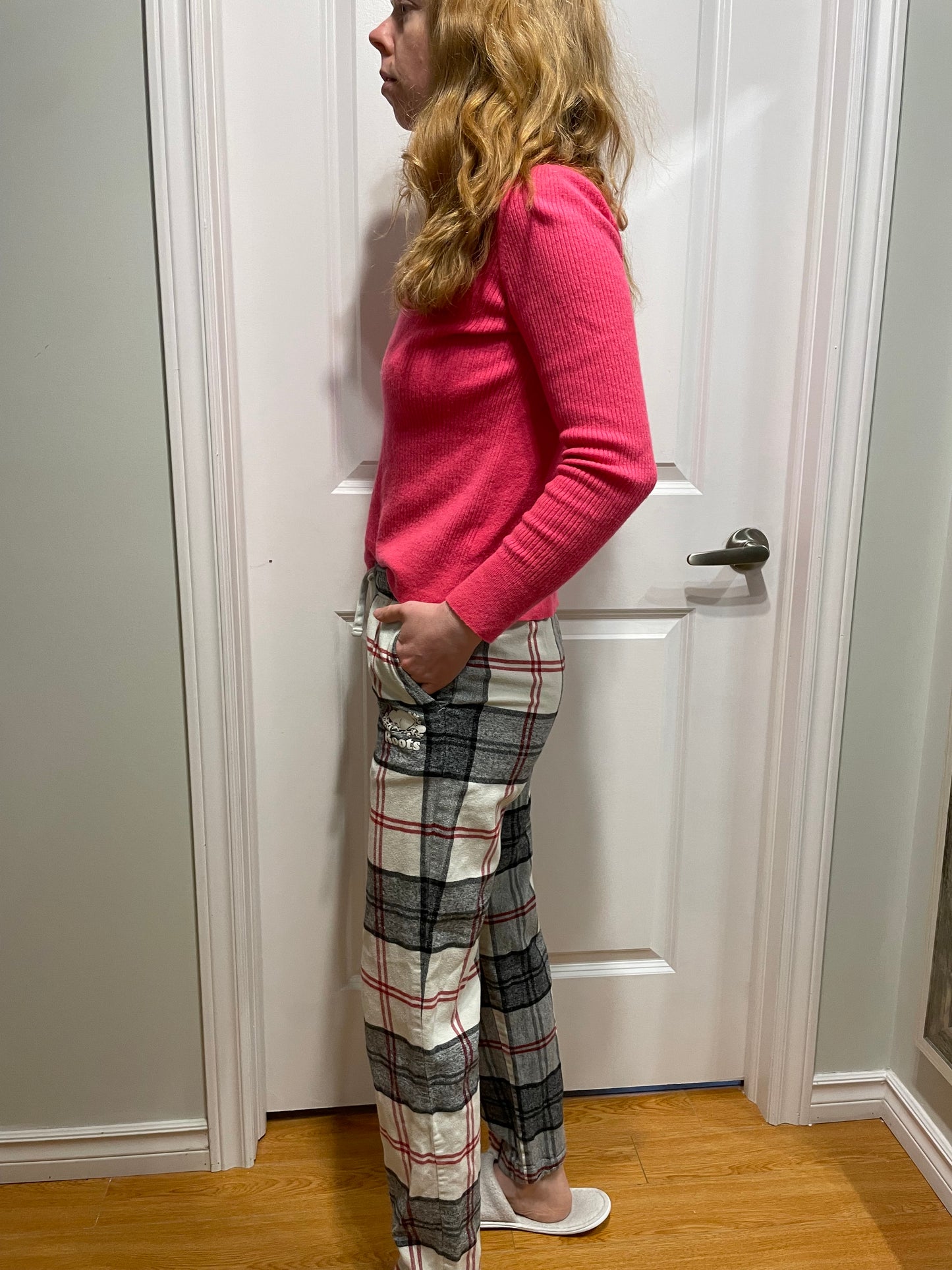 Roots Grey & Red Plaid Flannel Lounge Pants - XXS/XS