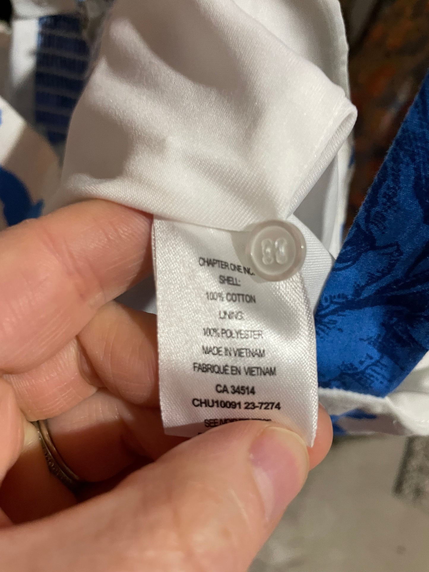 C By One Blue & White Floral Cotton Crop Top NWT  – Small