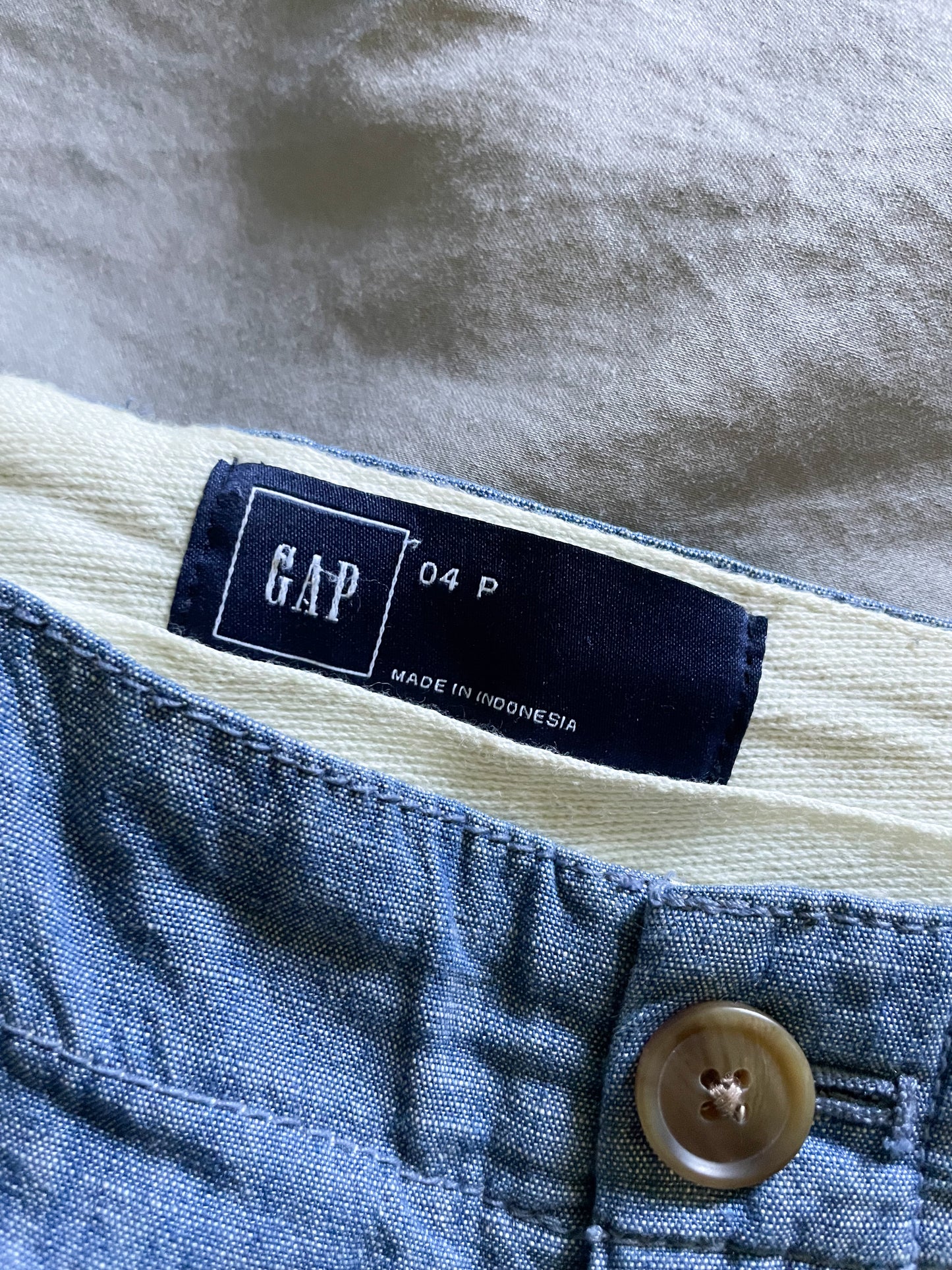 Gap Chambray Cotton Cropped Pants - Size 4 Petite