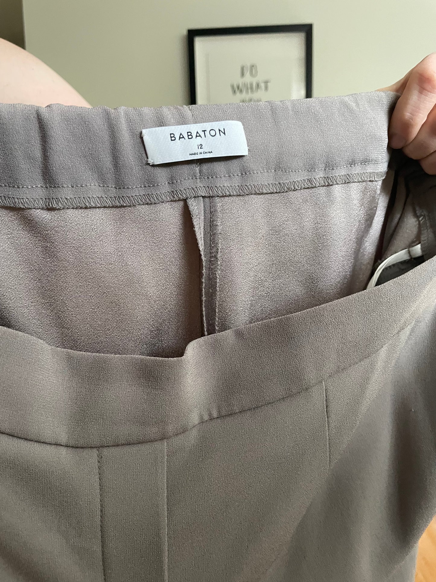 Babaton Taupe Conan Cropped Trousers – Size 12