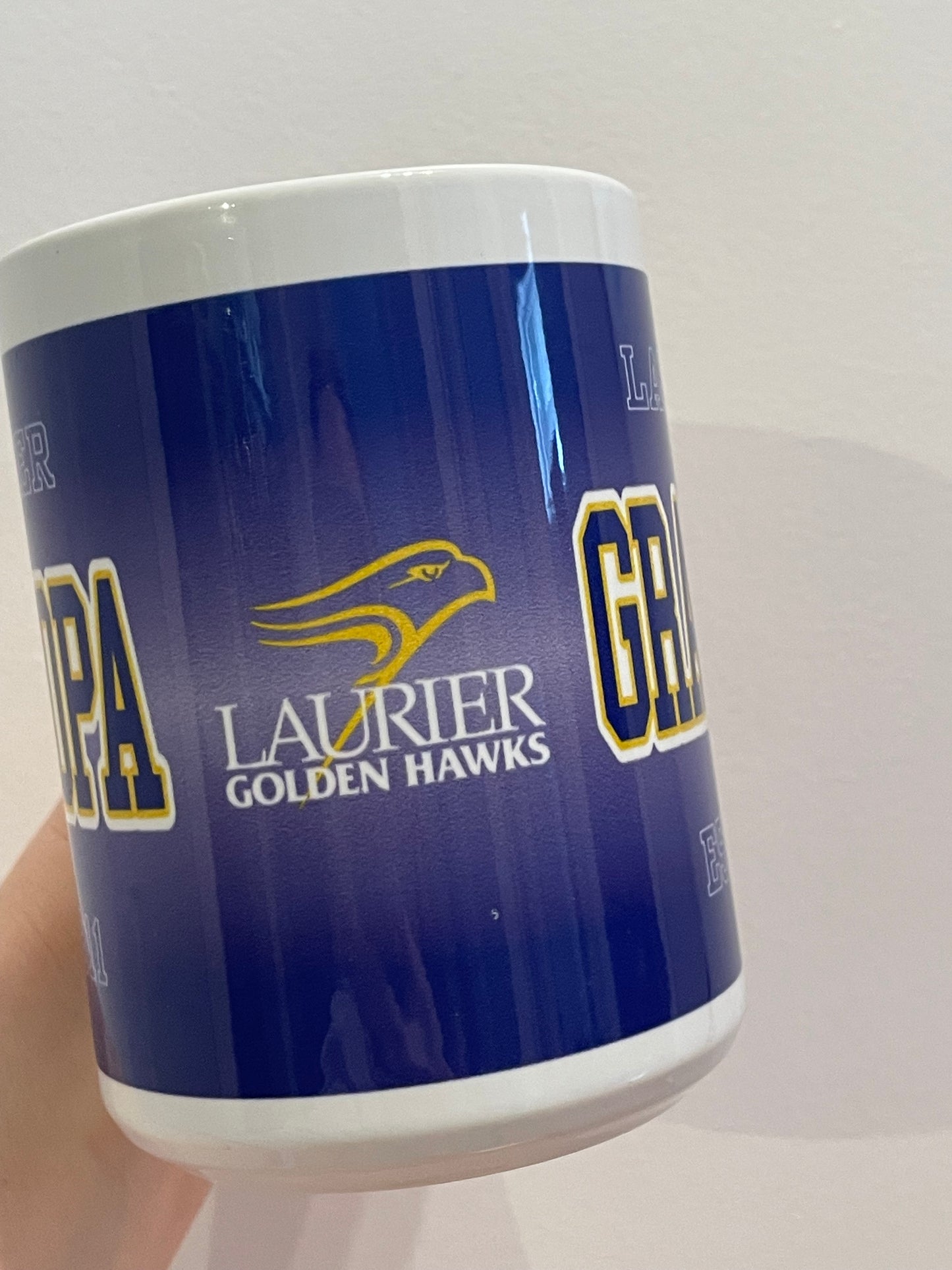 Laurier Golden Hawks “Grandma” Ceramic Mug – Purple & Gold