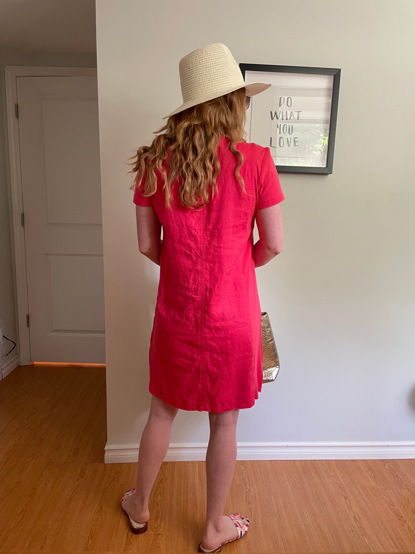 BLU No. 9 – Hot Pink Linen Pocket Dress – XS