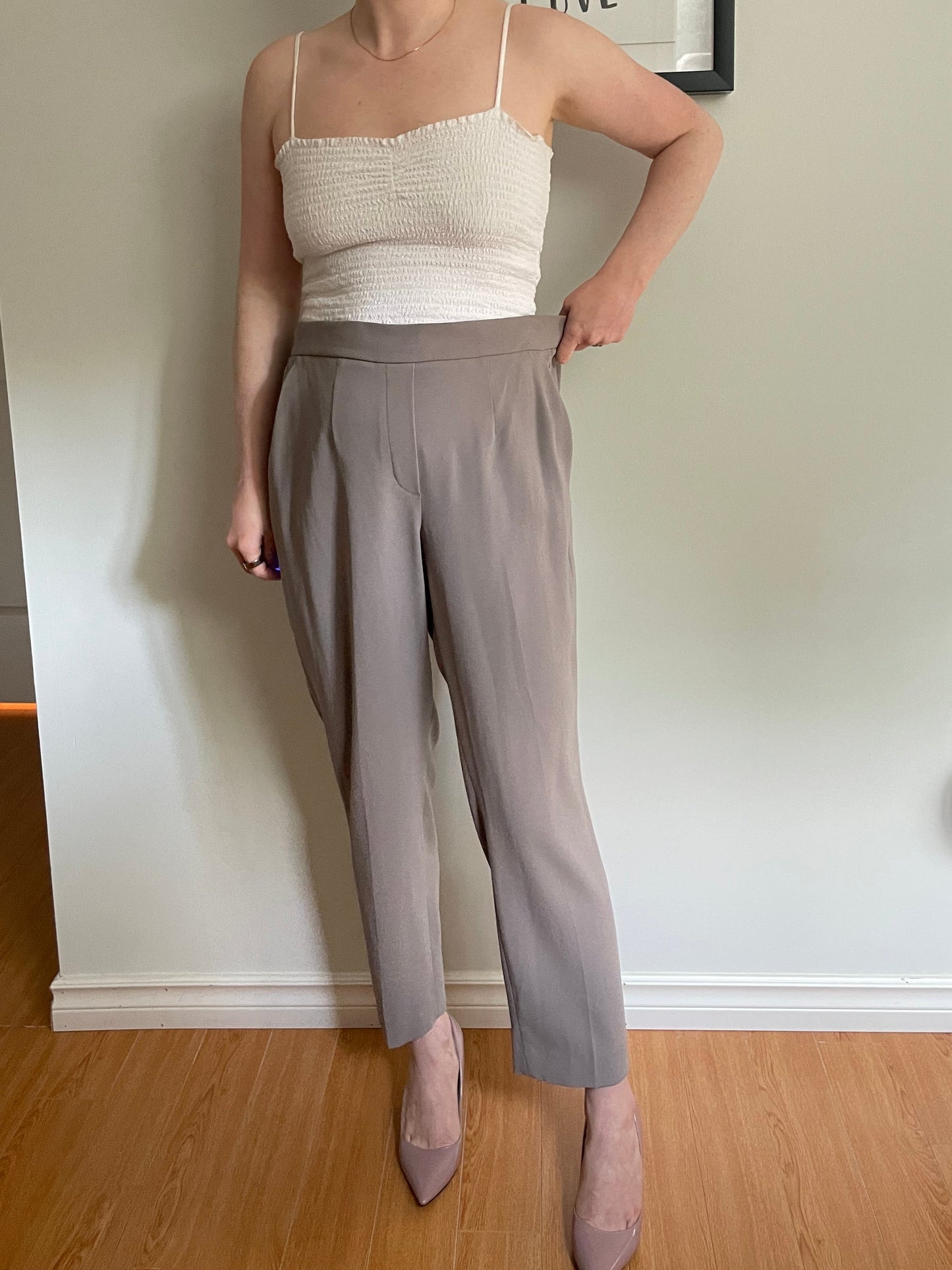 Babaton Taupe Conan Cropped Trousers – Size 12