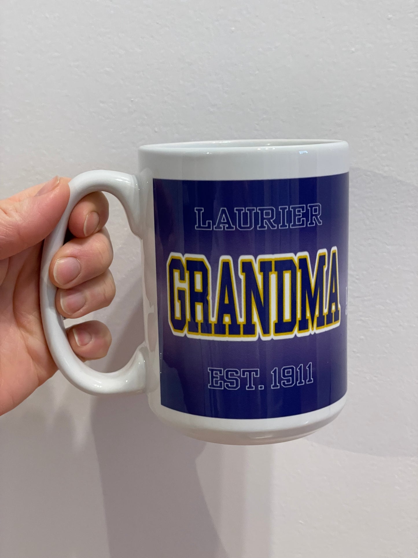 Laurier Golden Hawks “Grandma” Ceramic Mug – Purple & Gold