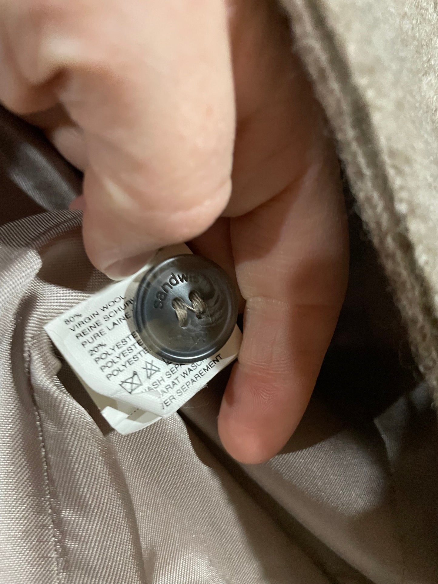 Sandwich_ Tailored Wool Jacket with Silk Lining – Size 40 (M/L)