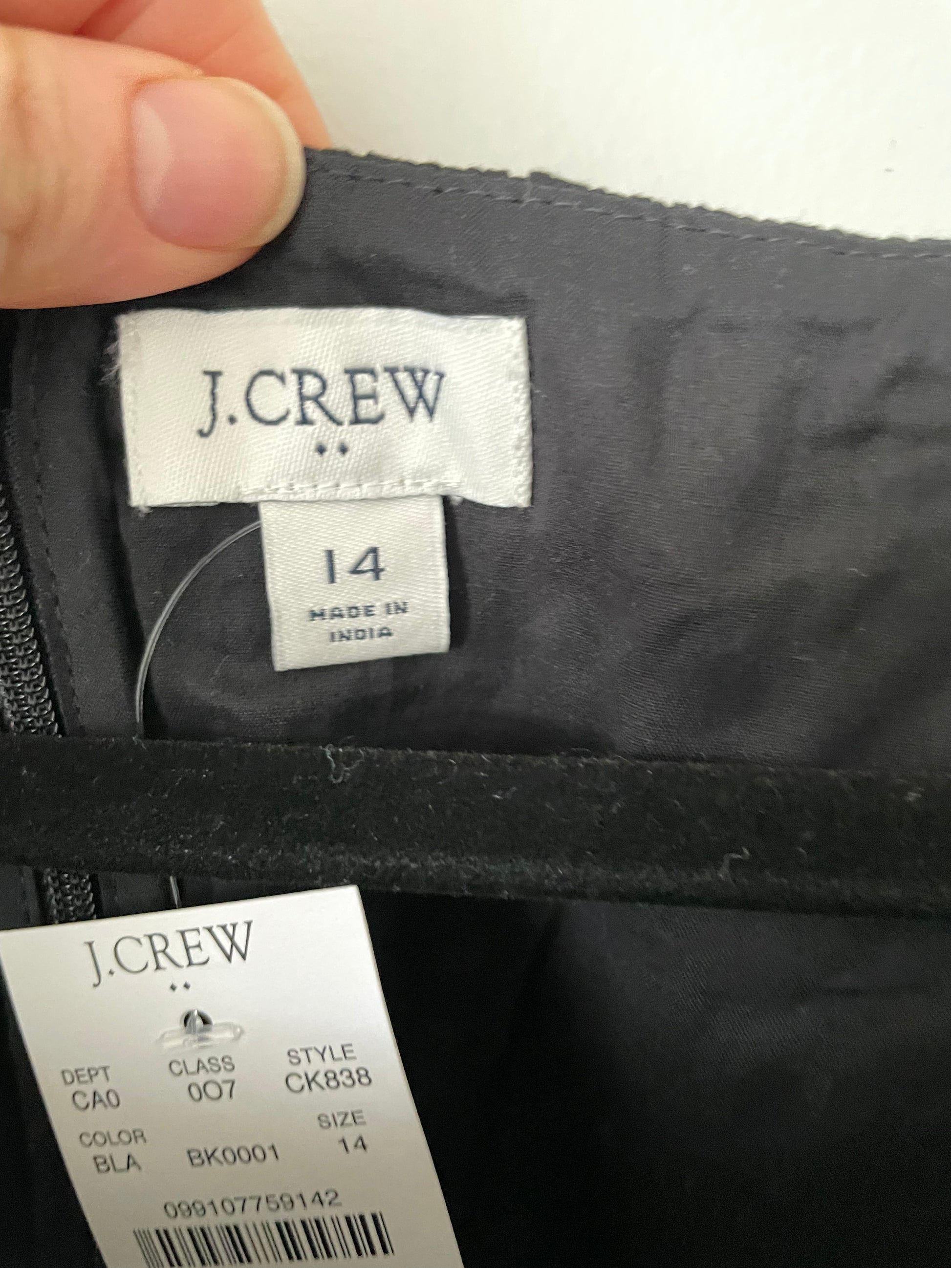 J.Crew Black Smocked Cotton Peplum Tank Top NWT - Size 14 - Le Prix Fashion & Consulting