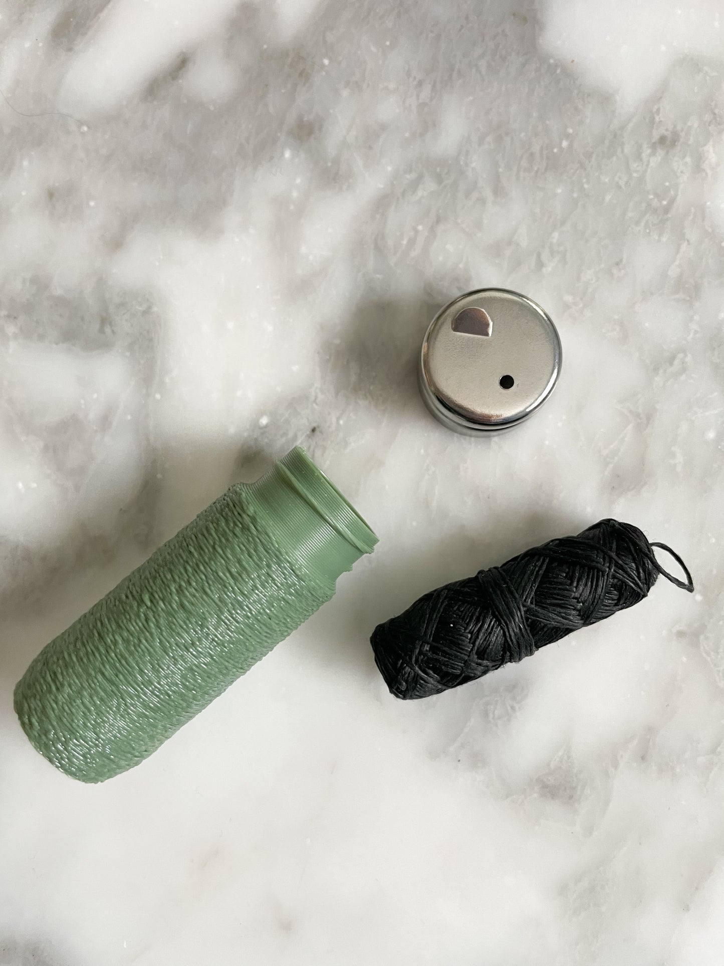 Refillable Travel Floss Canister with Mint Silk Floss - 100% Recycled Plastic