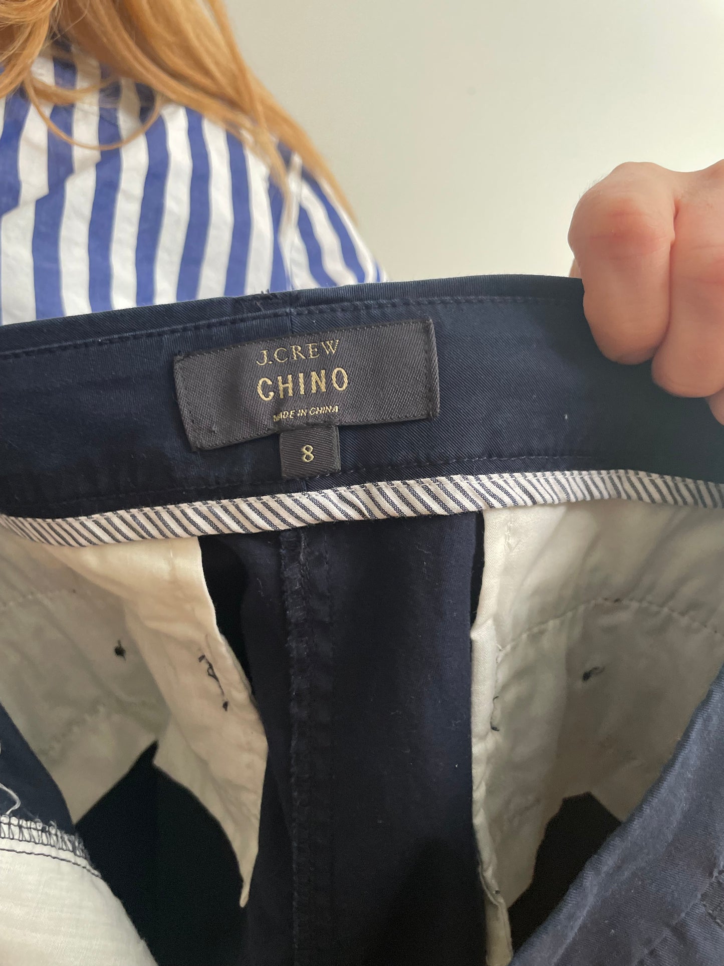 J.Crew Chino Navy Cotton Chino Shorts – Size 8