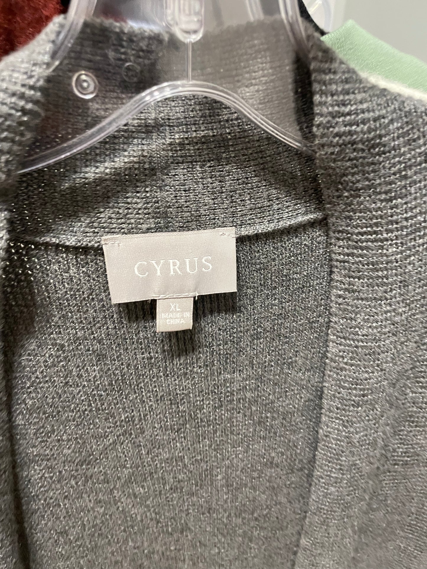 CYRUS Grey Longline Open Front Cardigan – XL