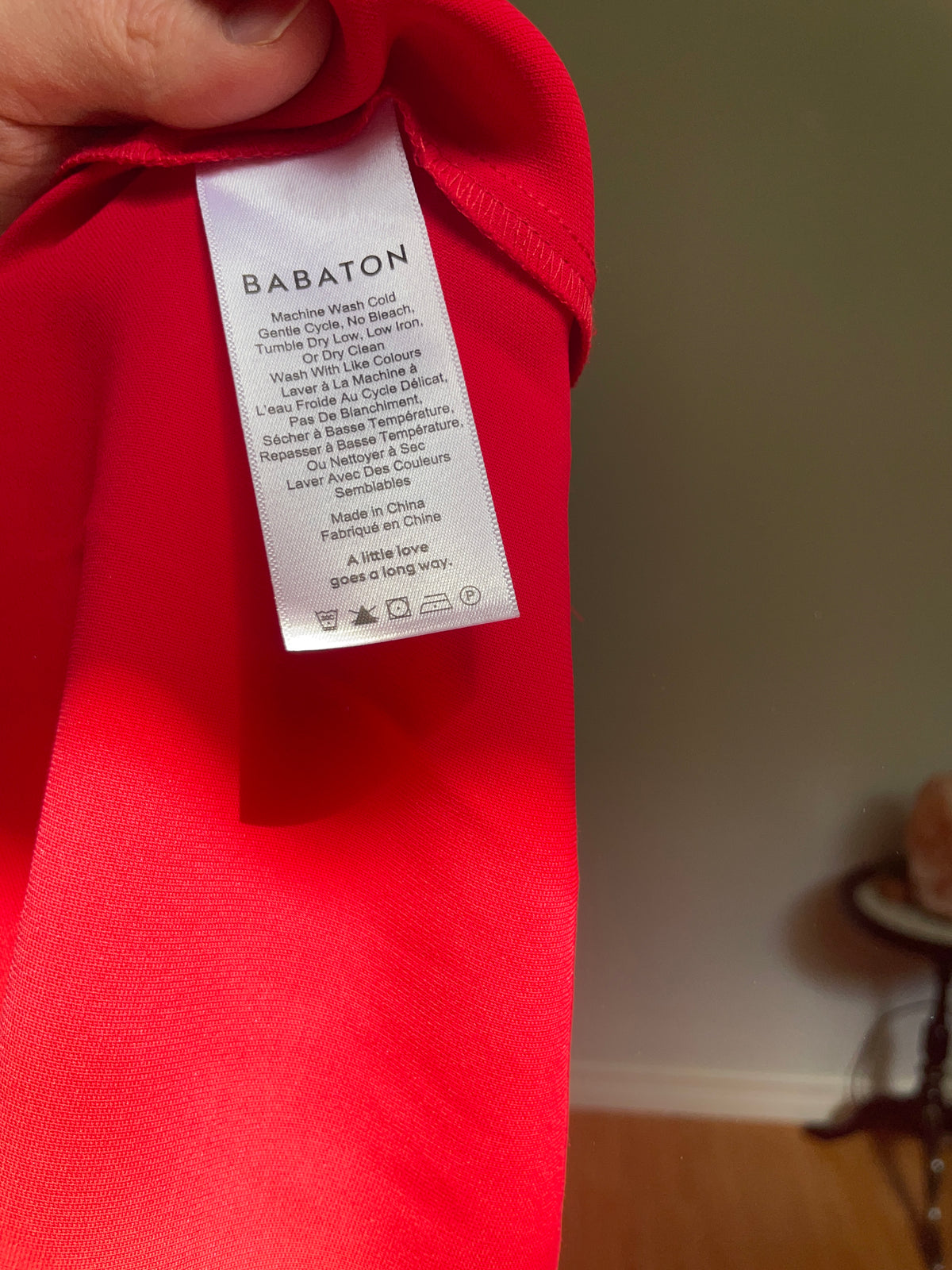 Babaton Red Aaron V-Neck Shift Dress – XS/S/M