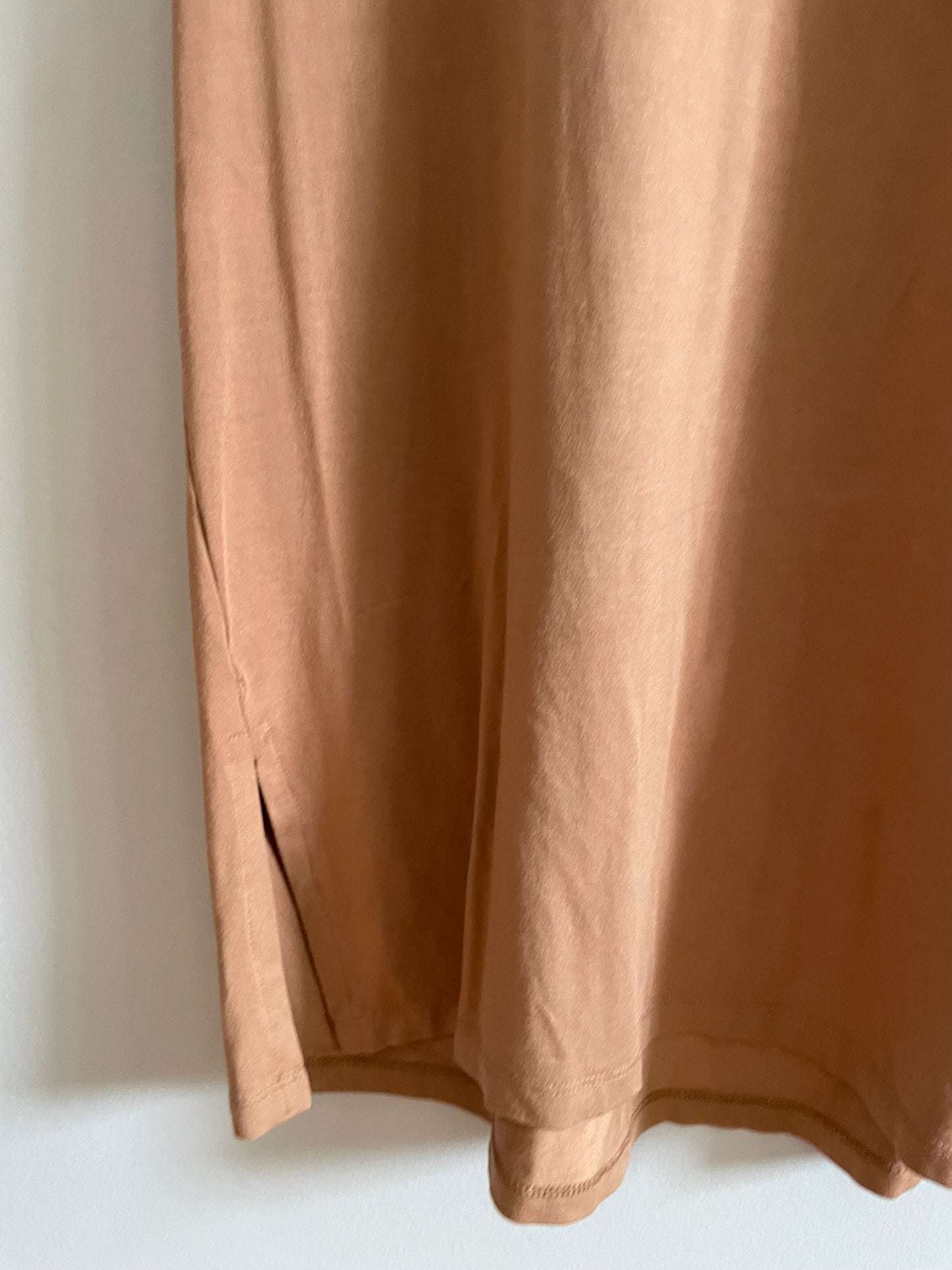 Harmony Belly Camel Short Sleeve Maternity Dress – Small