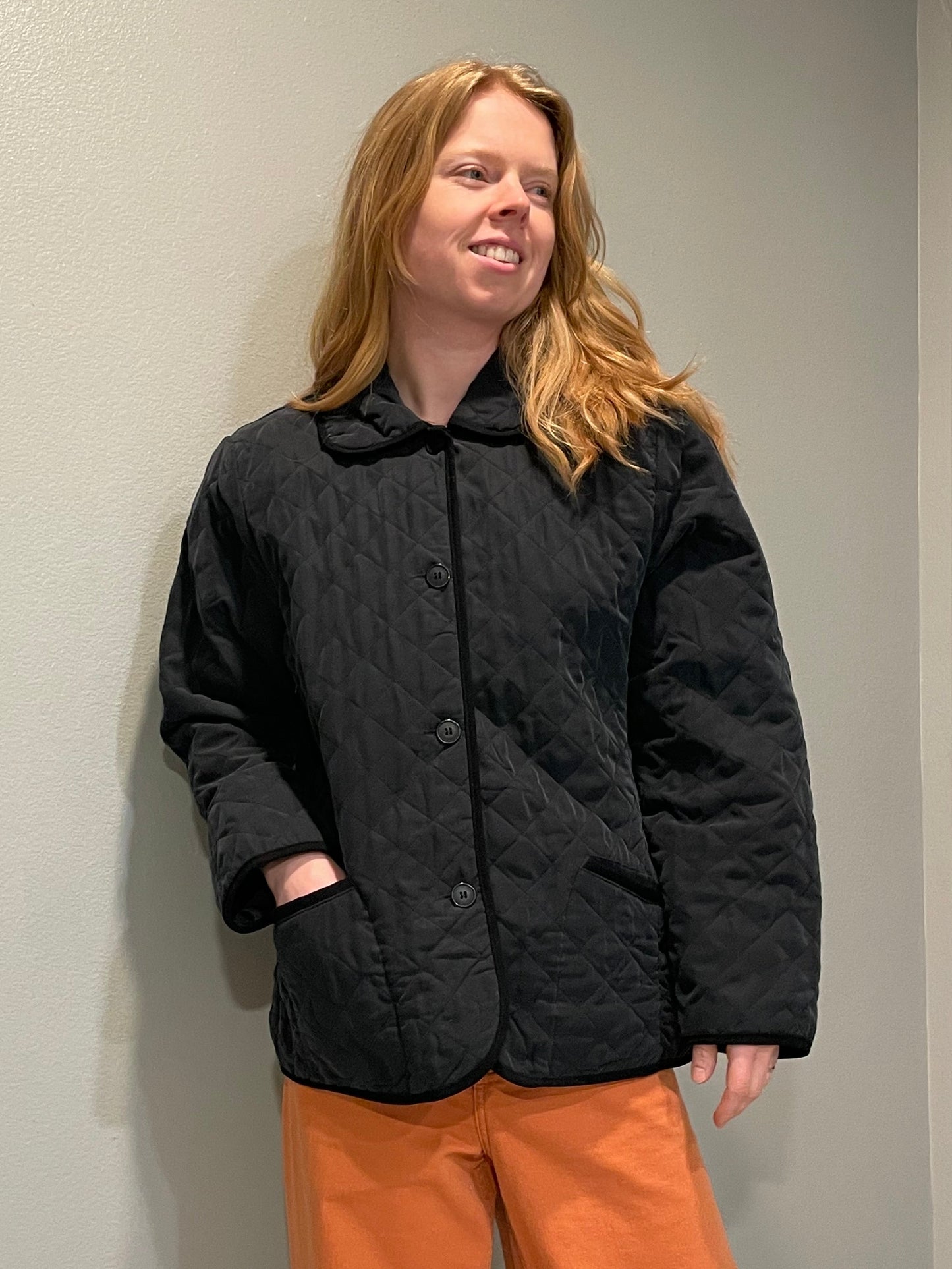 Notations Black Quilted Field Jacket – Large