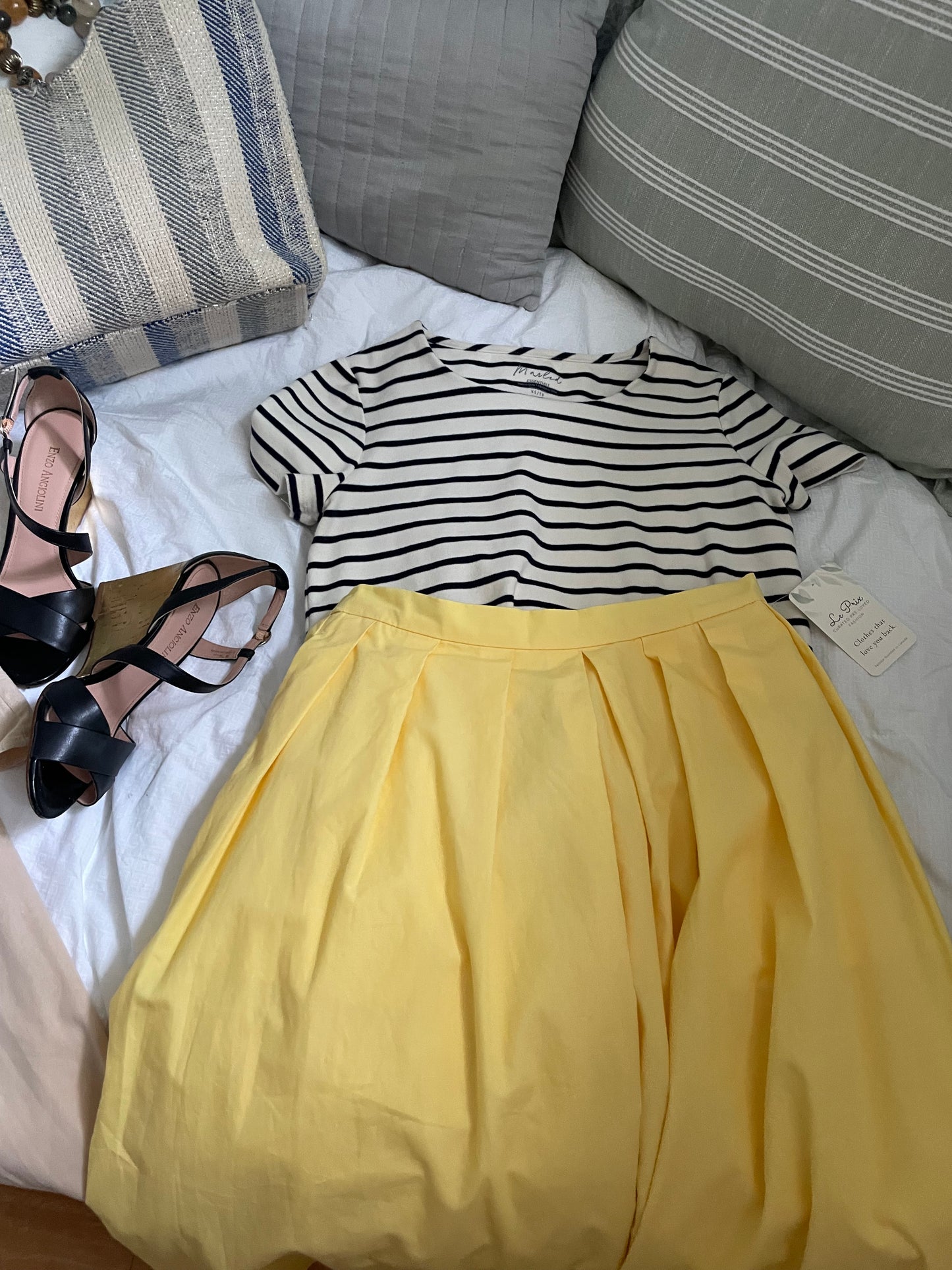 Banana Republic Yellow 100% Cotton Midi Skirt – XS/S