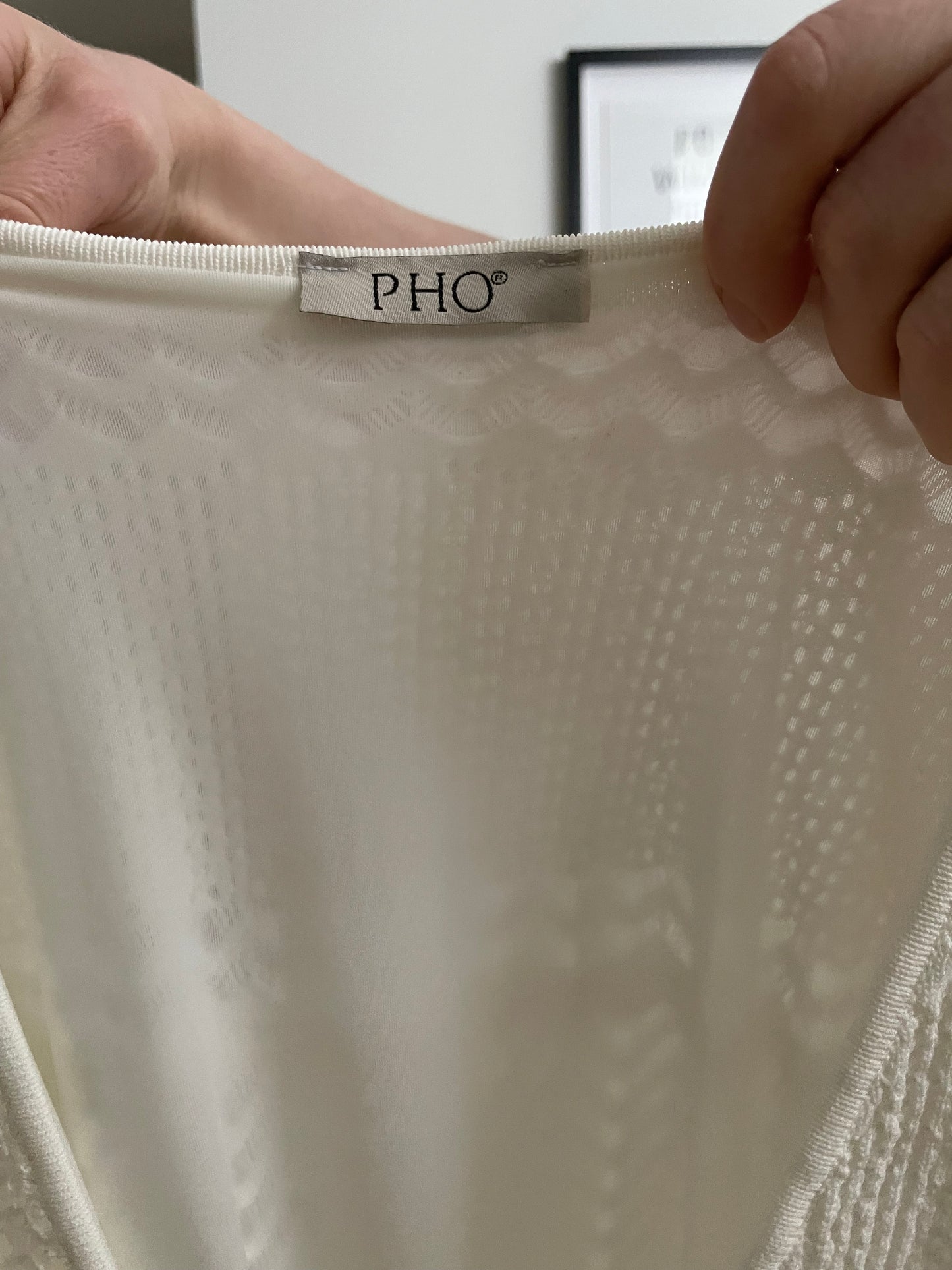 PHO Cream Textured Knit Sleeveless Fit & Flare Dress - Small
