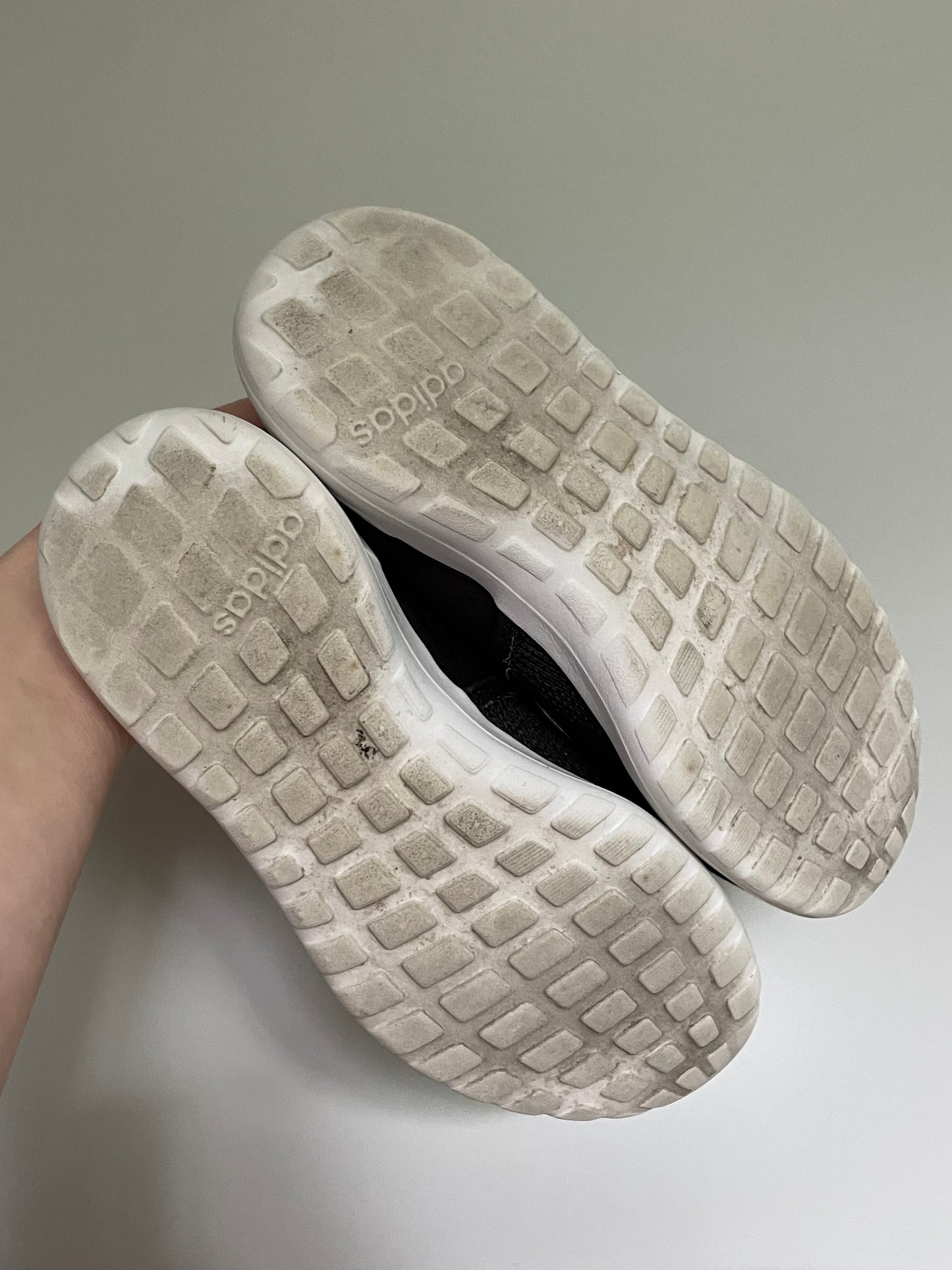 Adidas Black & White Cloudfoam Slip-On Shoes – Size 6