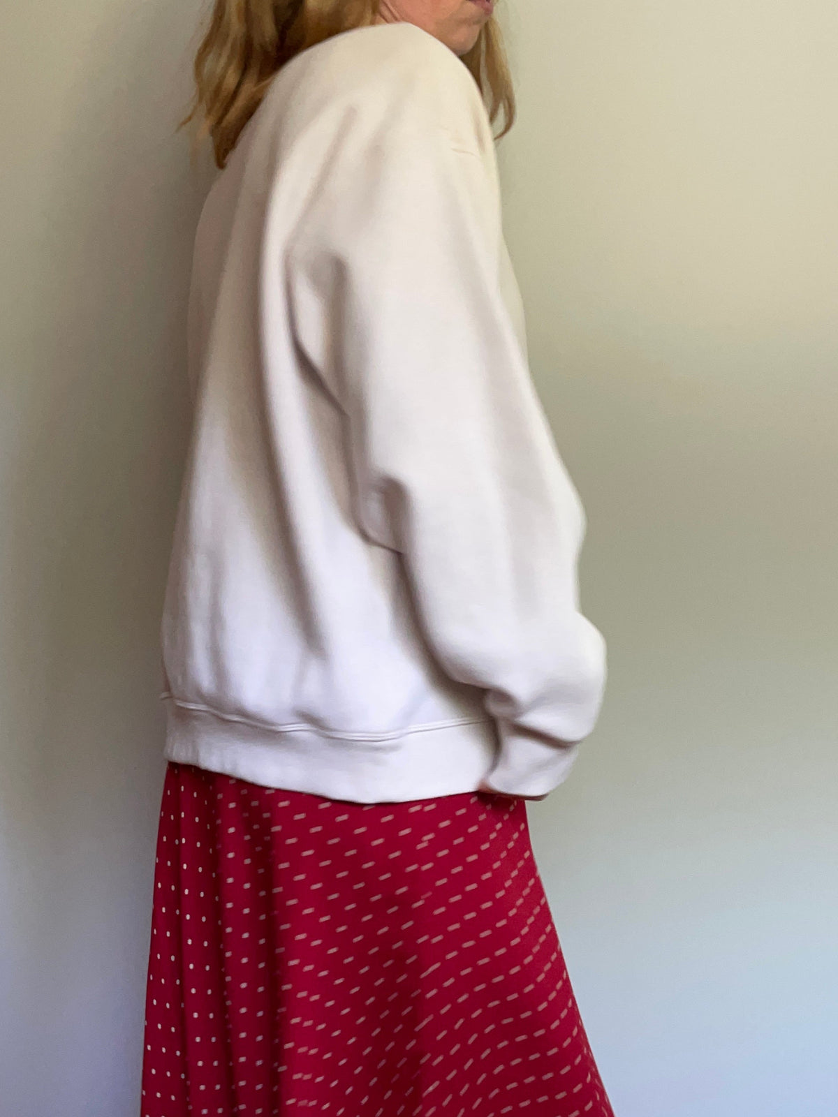 H&M Beige Paris Place Vendôme Fleece-Lined Sweatshirt – Large/XL