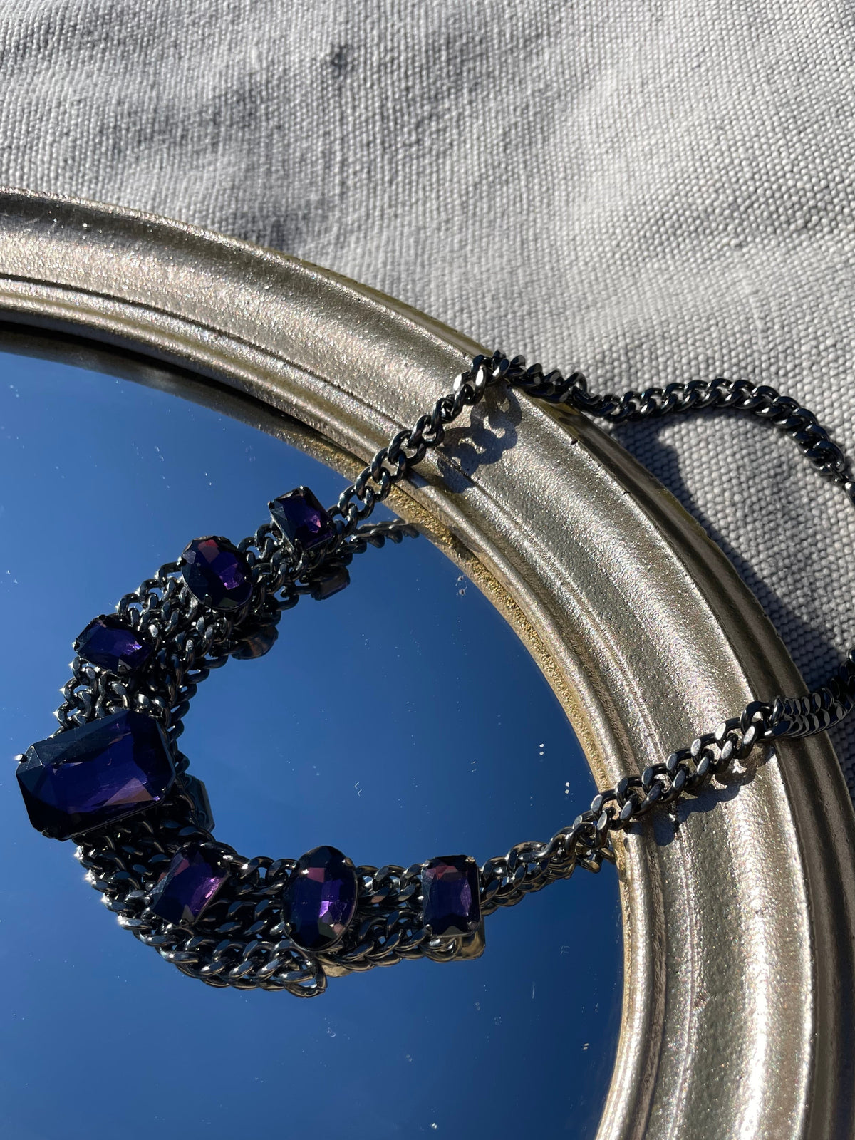 Cära New York Deep Purple Multi-Strand Statement Necklace
