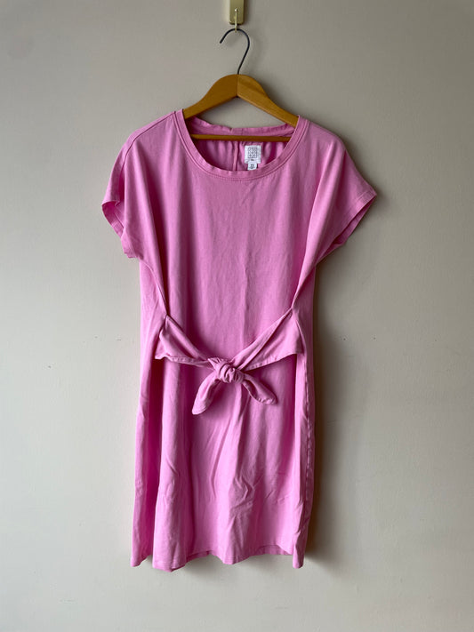 Core Life Pink Cotton Tie-Waist Dress – Size M