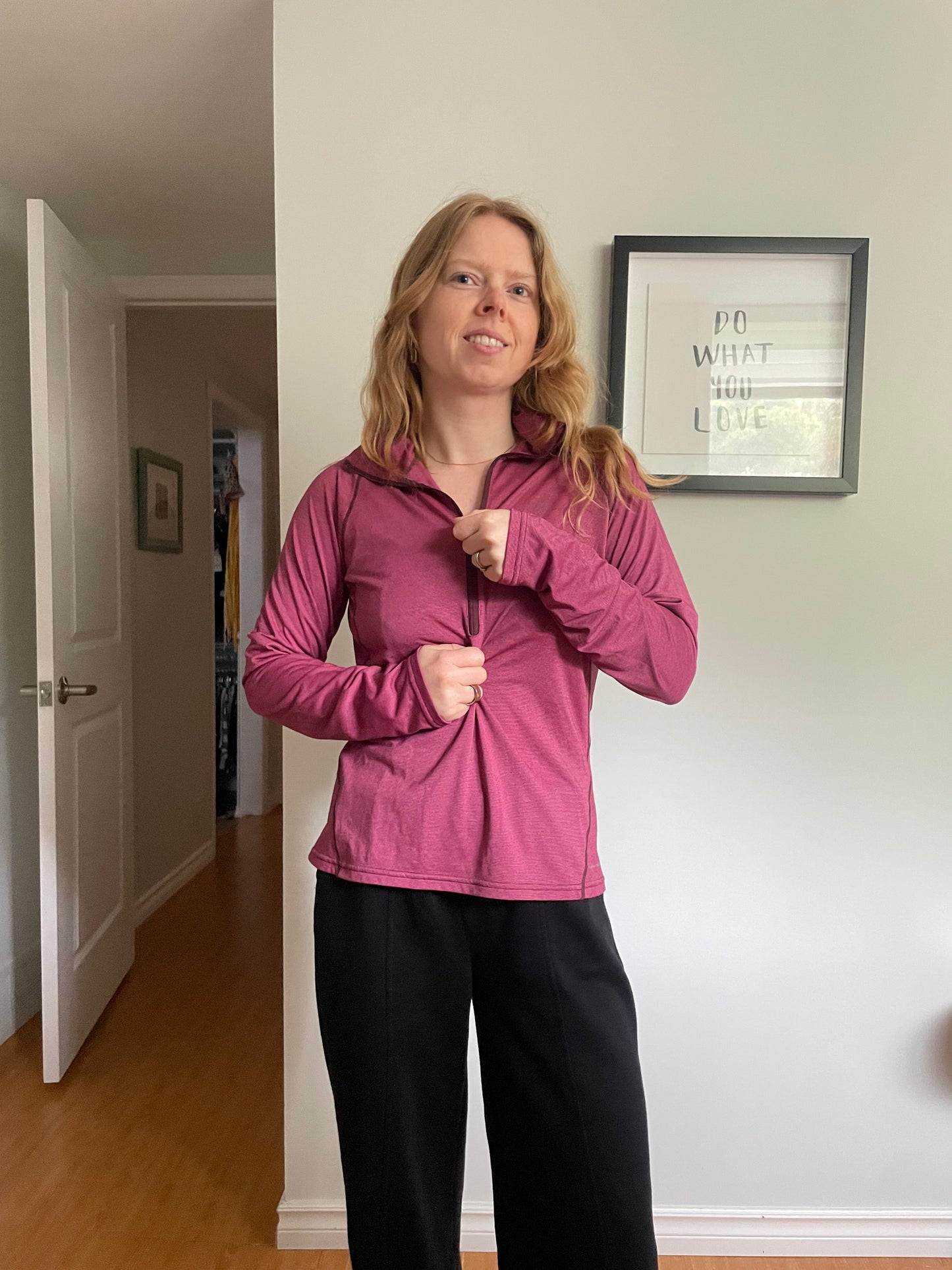 Columbia Pink Omni-Shade Half-Zip Long Sleeve Active Top - Medium
