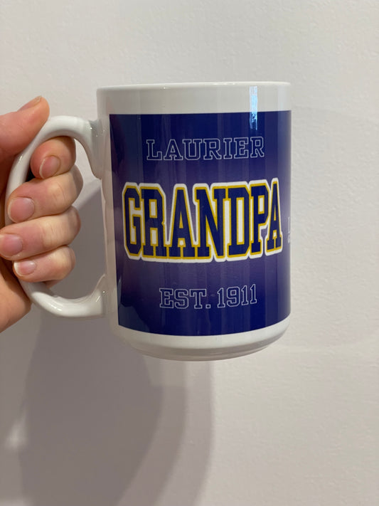 Laurier Golden Hawks “Grandpa” Ceramic Mug – Purple & Gold