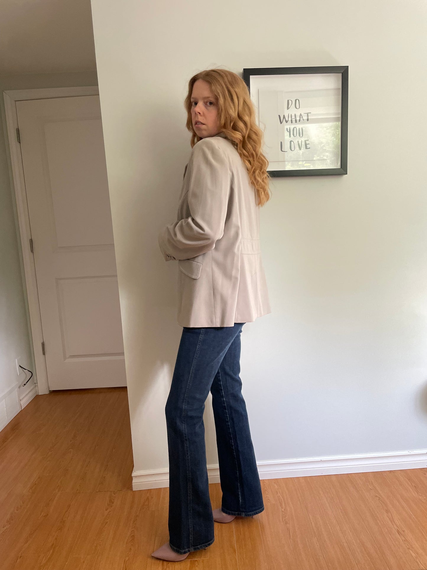 Cabi Pale Sandy Fawn Blazer – Size 10