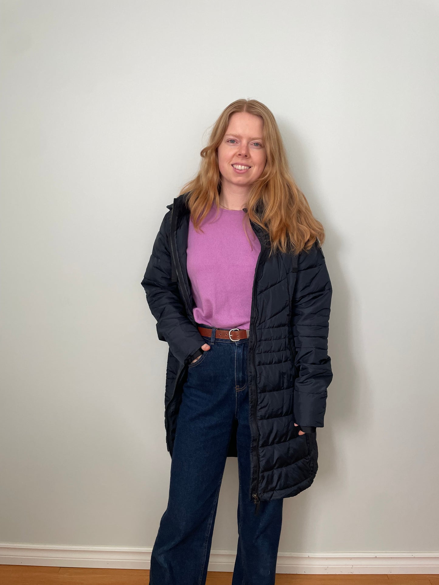 Lole Black Lightweight Hooded Puffer Coat – Large