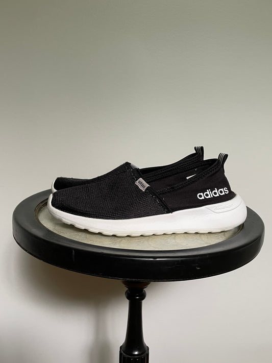 Adidas Black & White Cloudfoam Slip-On Shoes – Size 6