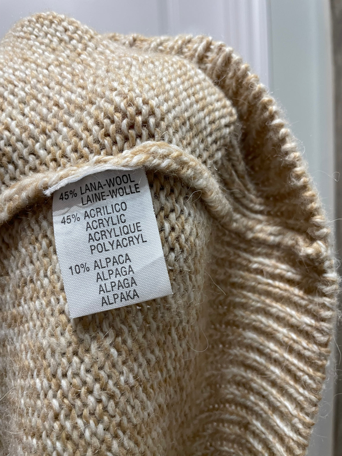 Navigare Donna Oatmeal Wool & Alpaca-Blend Turtleneck Sweater - M/L