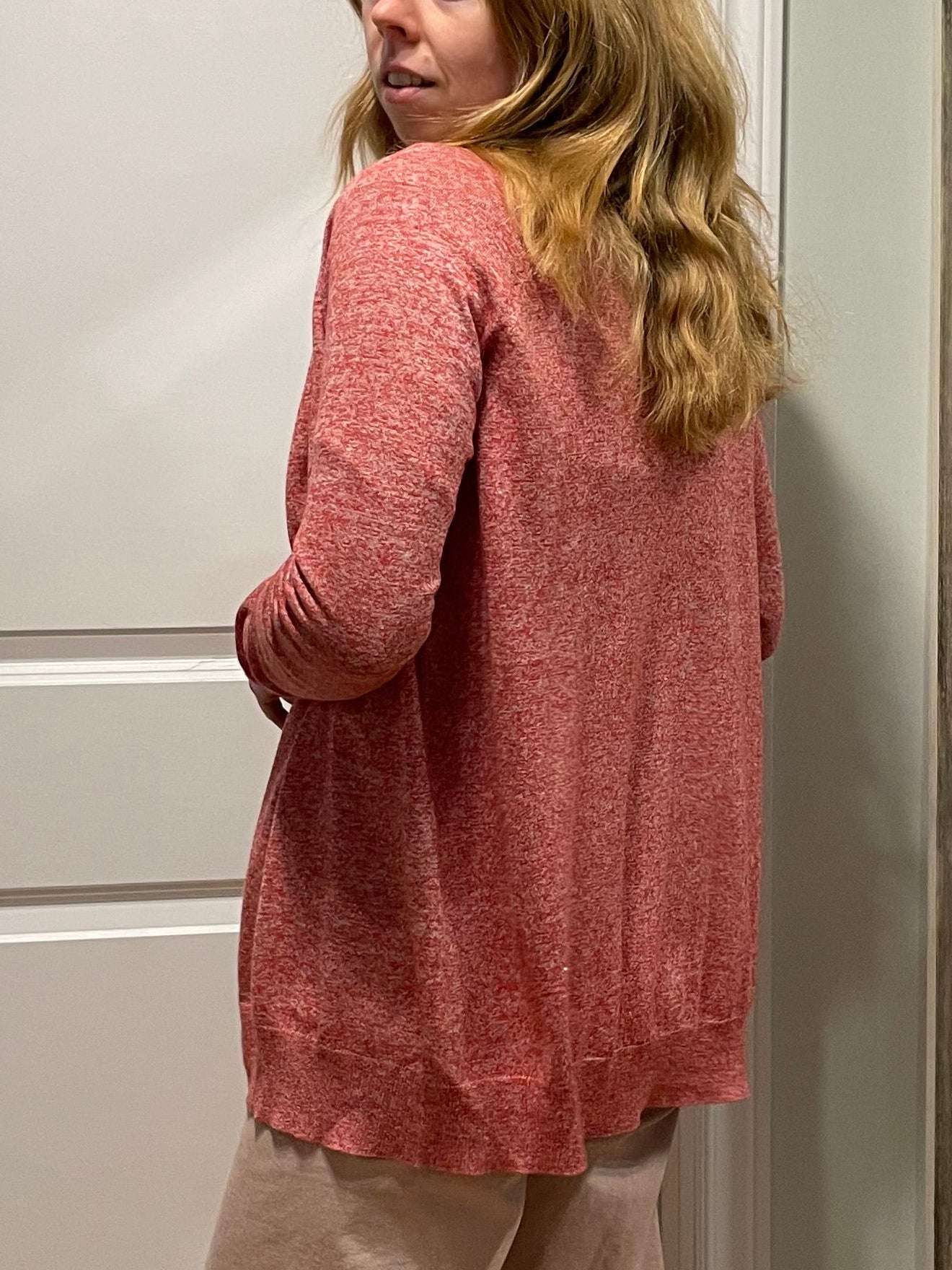 Fine Collection Rose Lightweight Knit Cardigan – Small