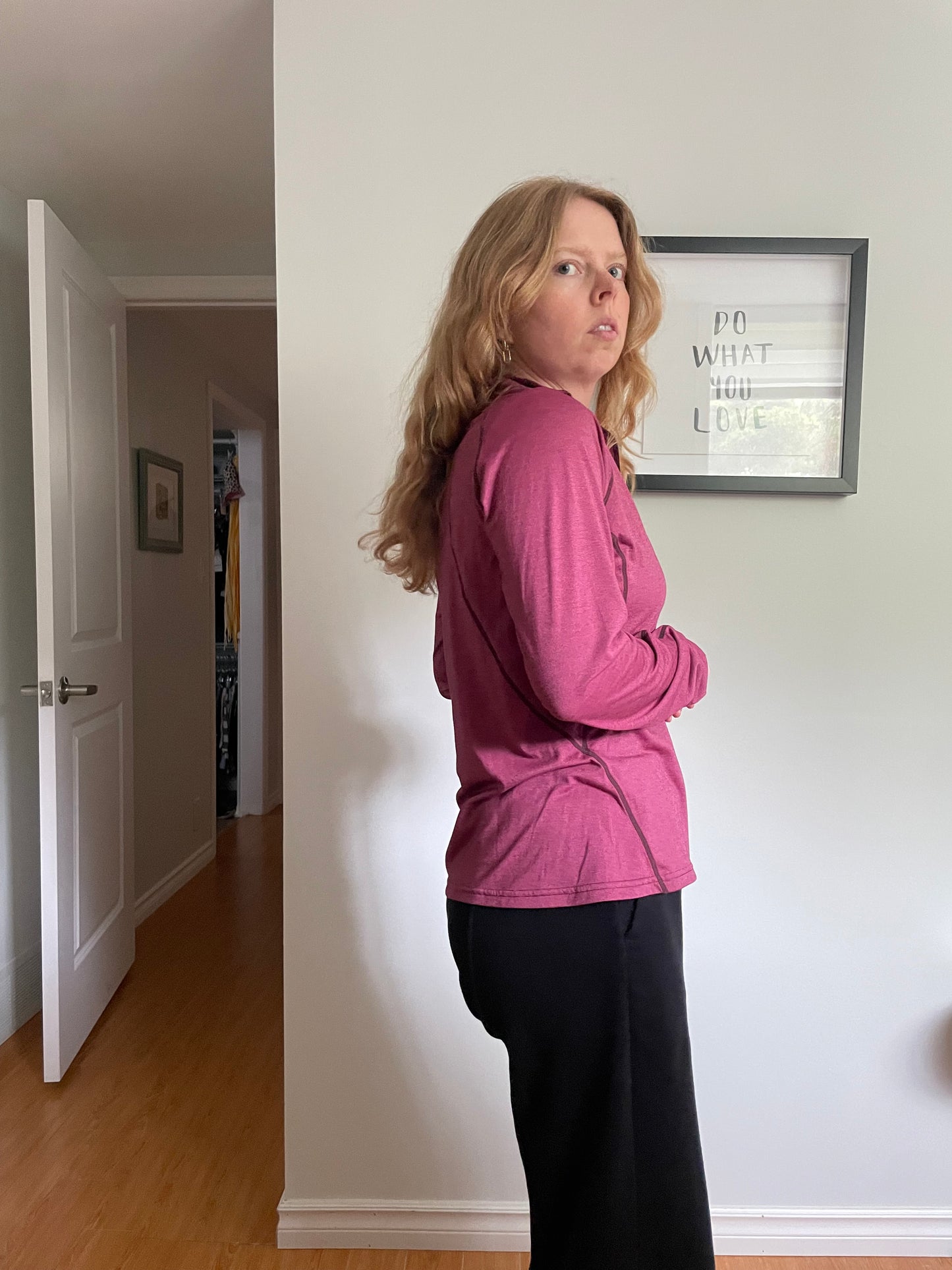 Columbia Pink Omni-Shade Half-Zip Long Sleeve Active Top - Medium