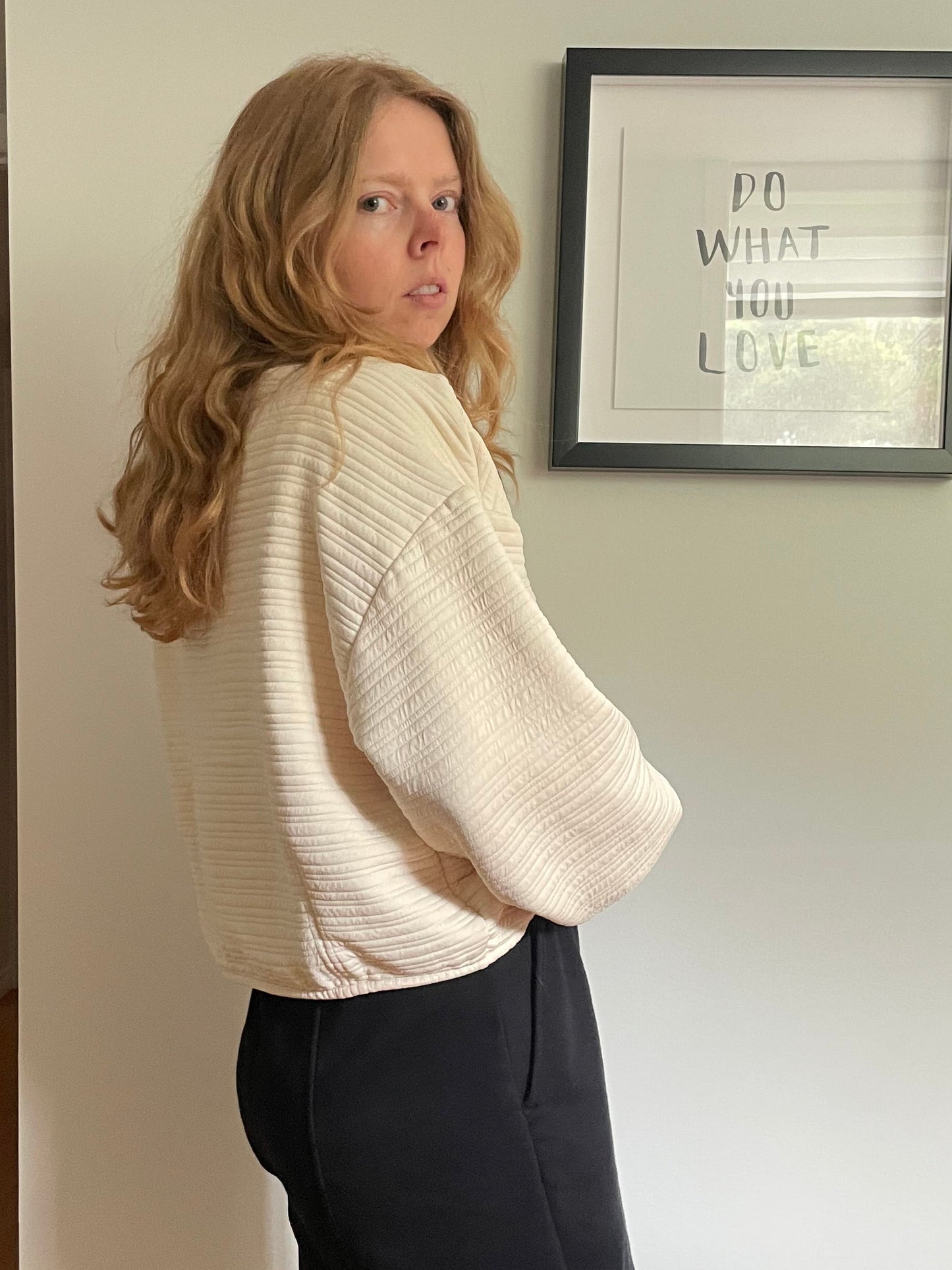 prAna – Cream Send Off Mock Neck Pullover – Medium