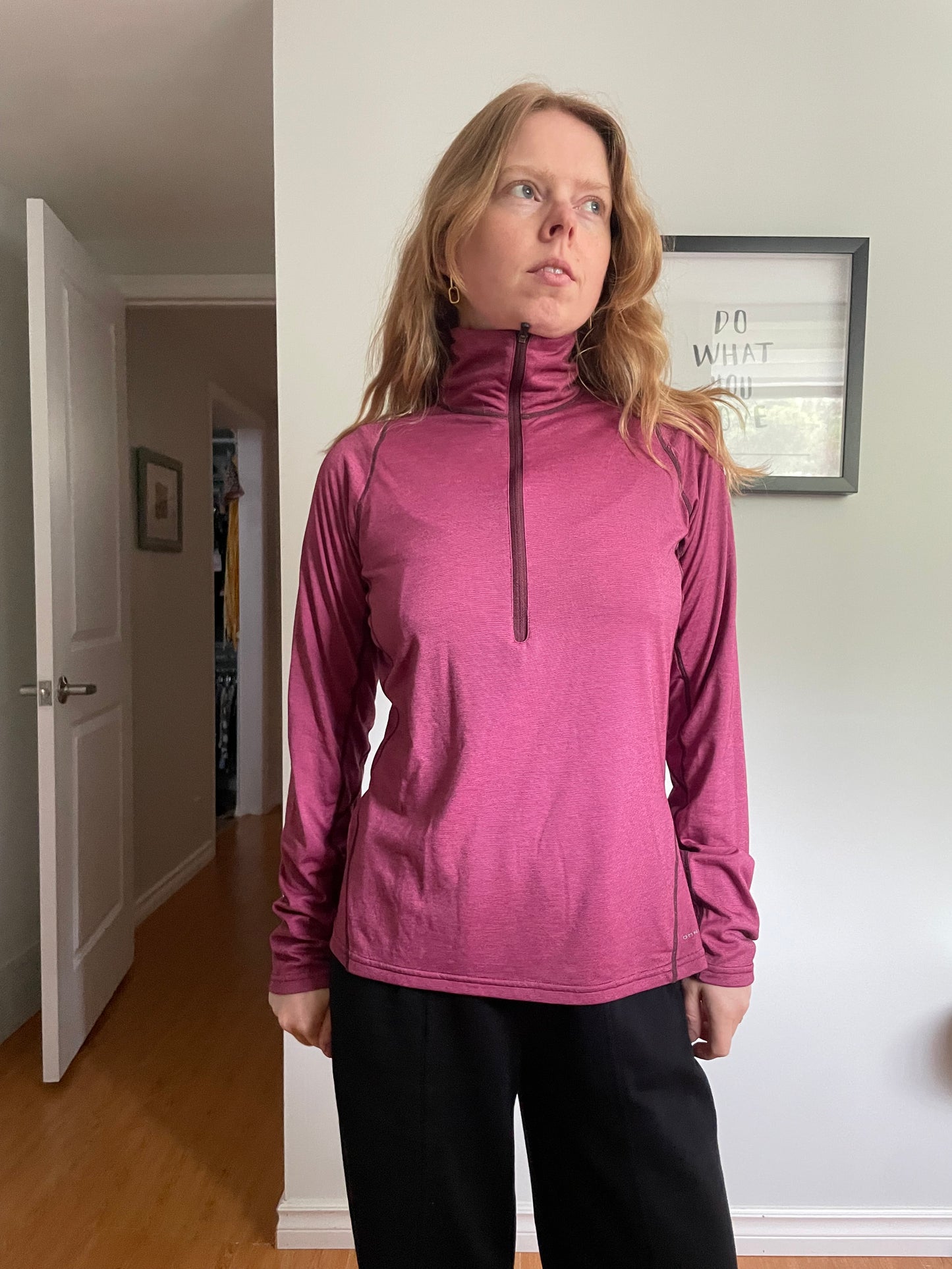 Columbia Pink Omni-Shade Half-Zip Long Sleeve Active Top - Medium
