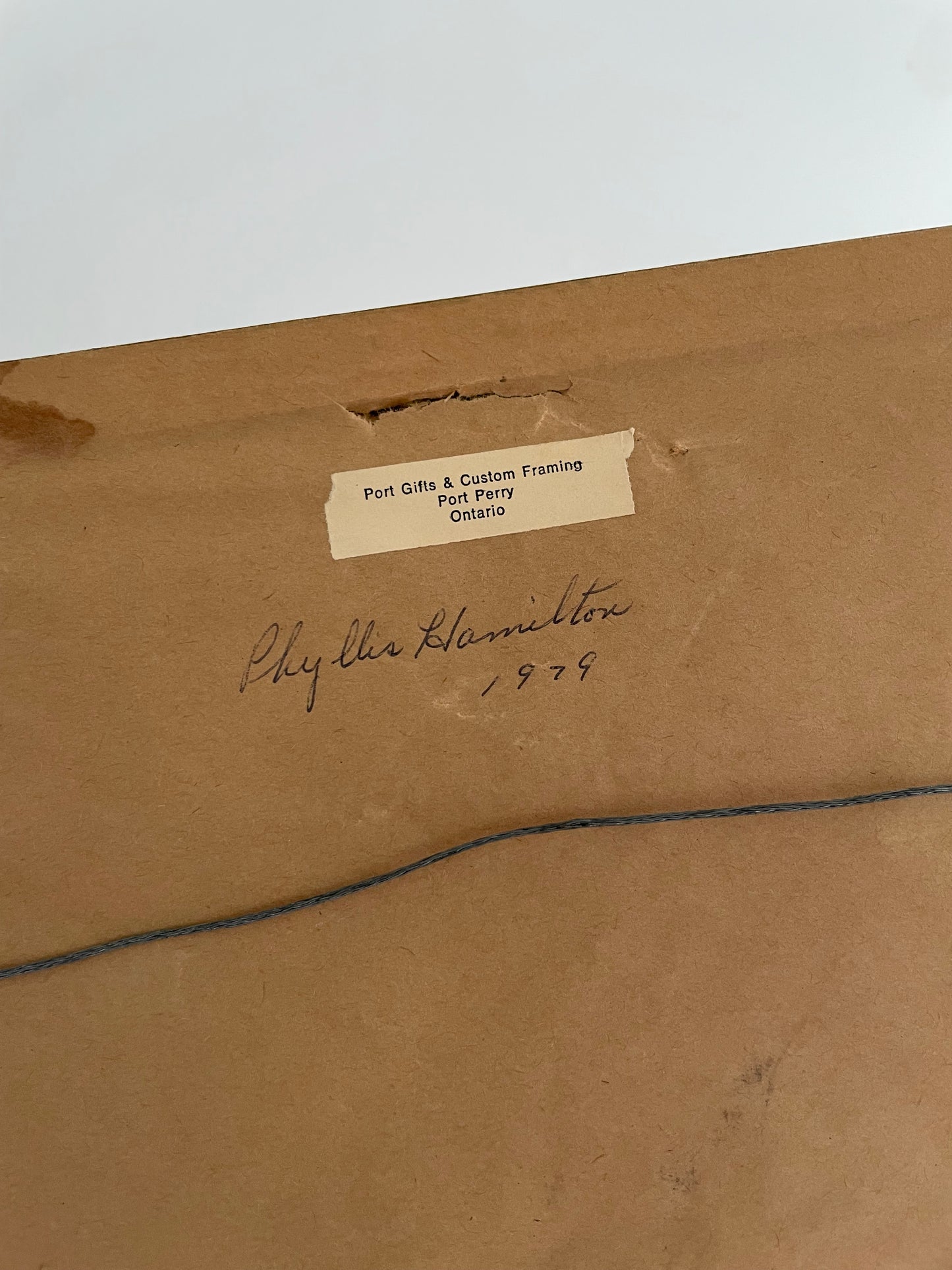 Vintage Handmade Framed Textile Art – Winter Red House Scene (1979)