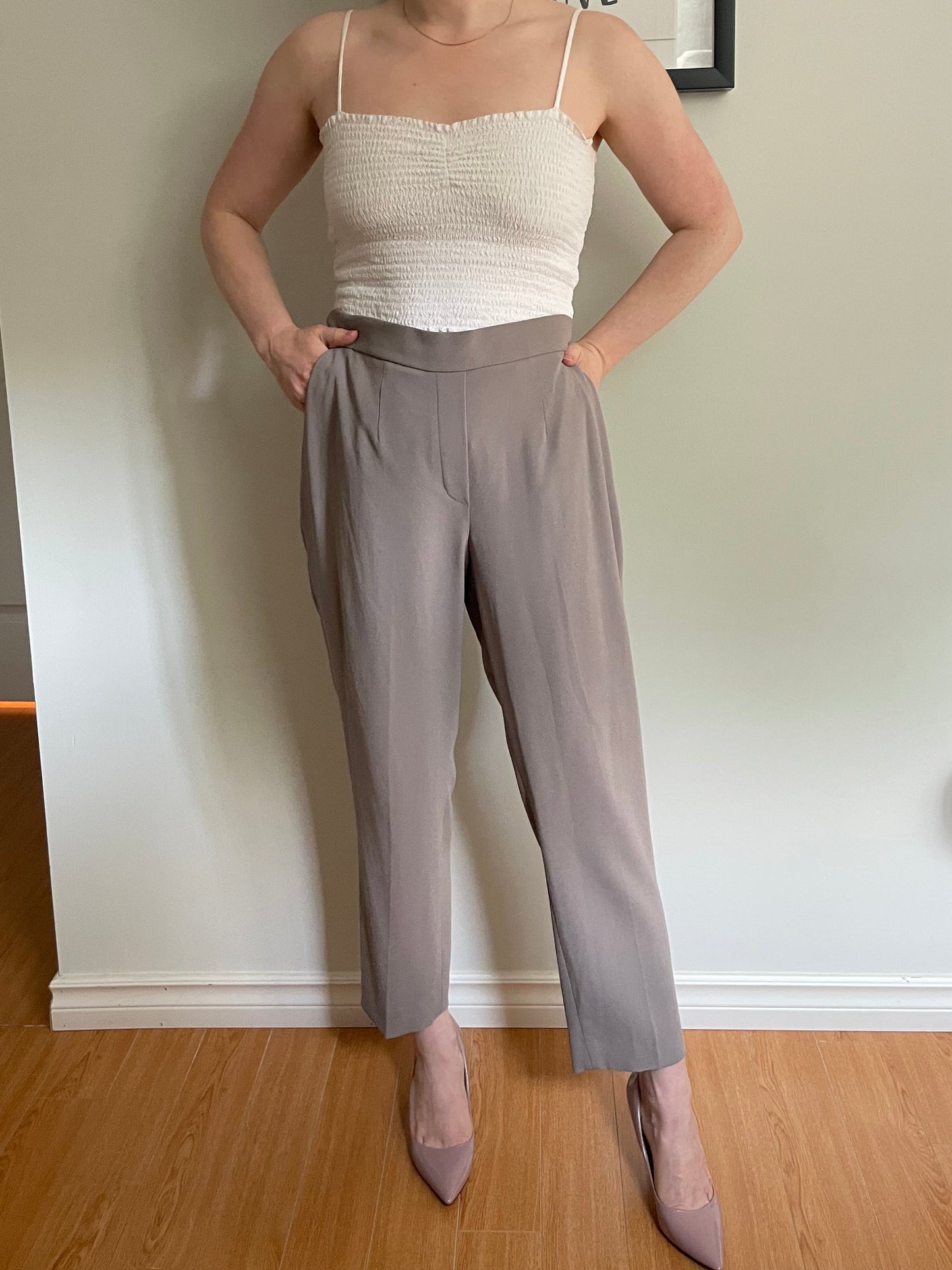 Babaton Taupe Conan Cropped Trousers – Size 12