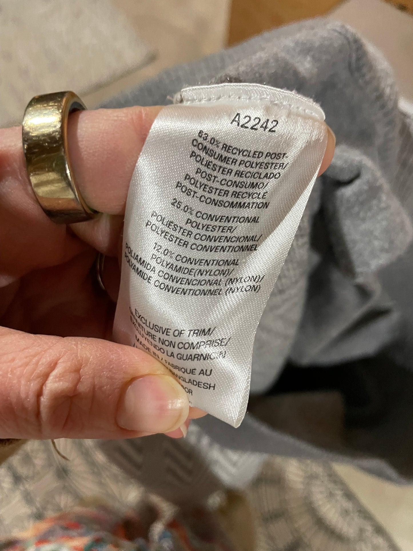 Emproved Grey & Cream Chevron Knit Wide Leg Pants – Size Medium - Le Prix Fashion & Consulting