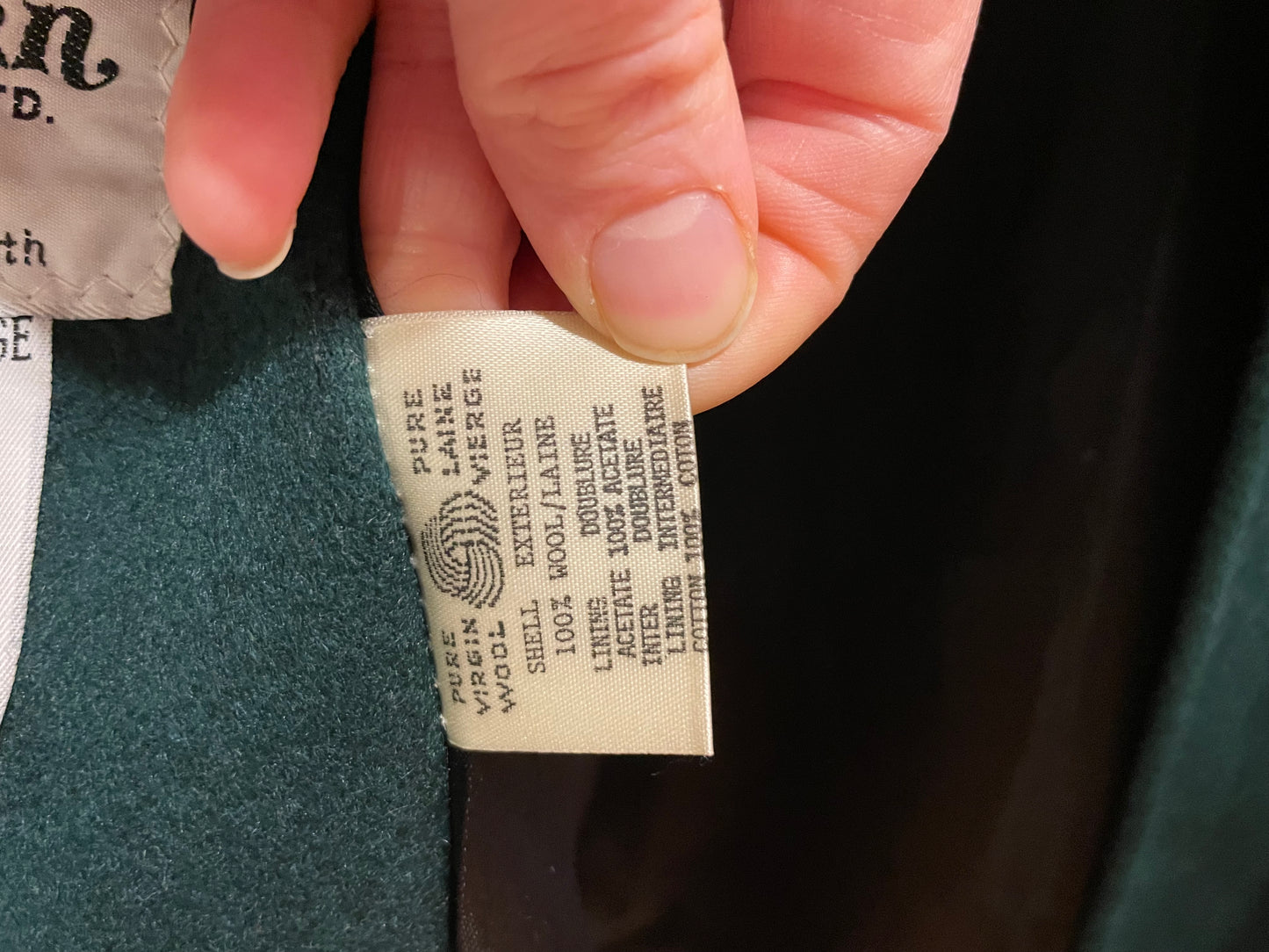 Roth-Stern Deep Forest Green Pure Virgin Wool Coat – Medium/Large