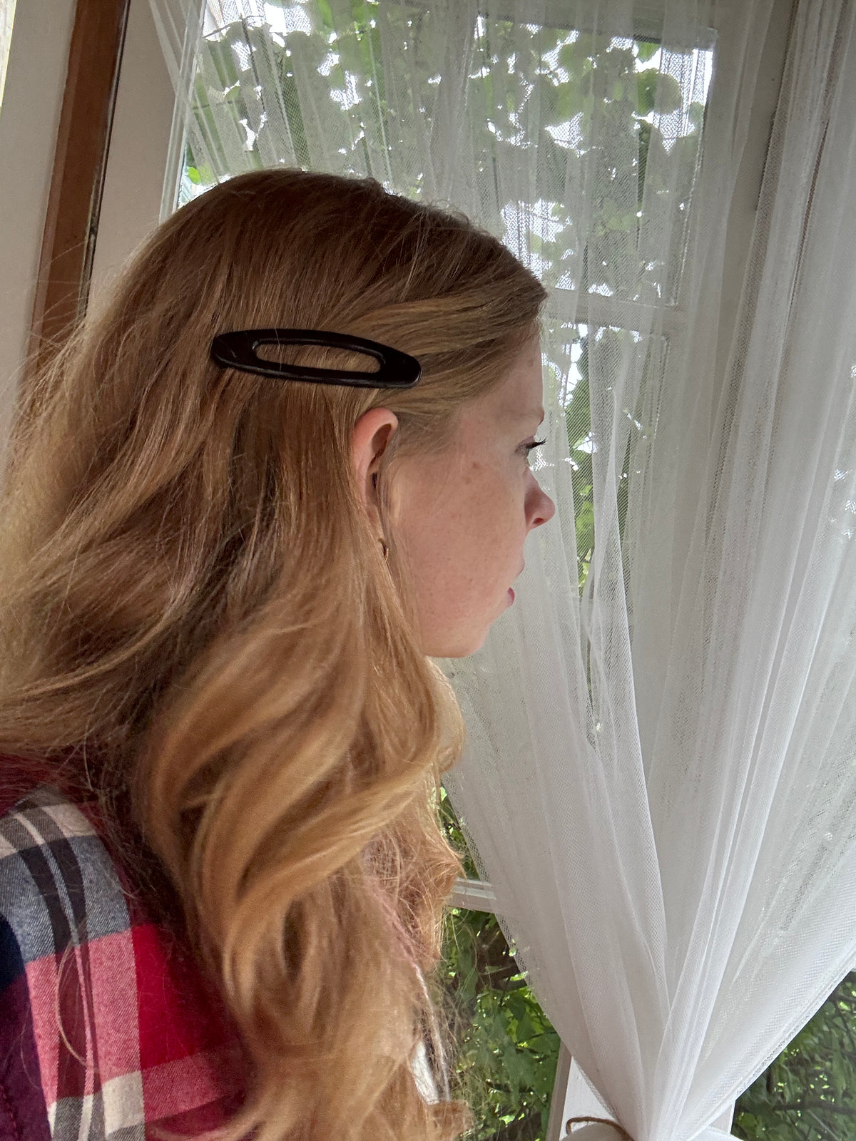 Black Oval Statement Hair Clips – Set of 2