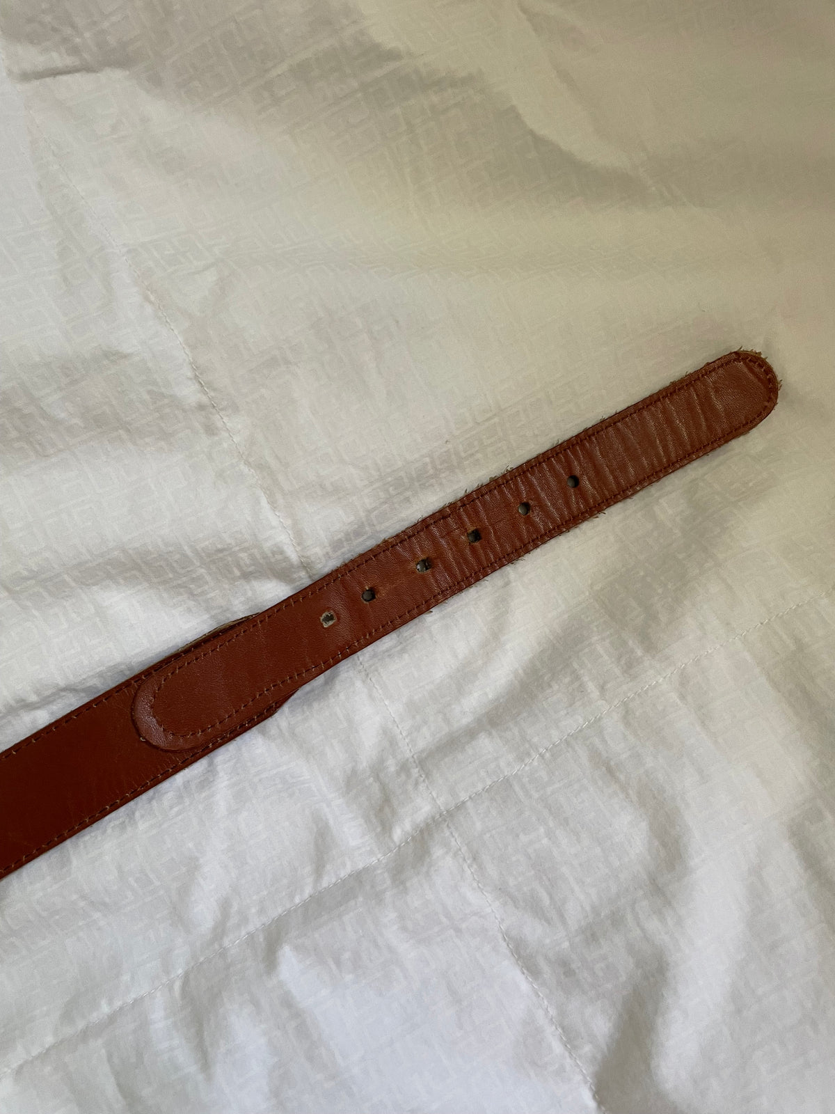 Vintage Uruguay Brown Suede & Saddle Leather Belt – S/M 28–31.5”