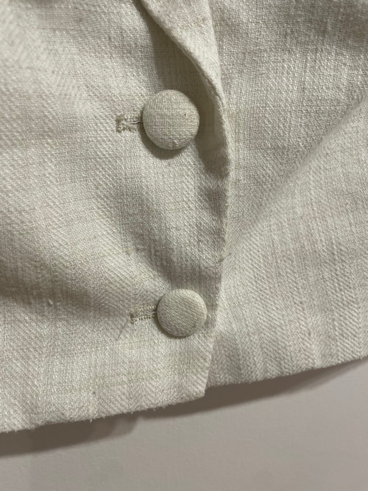 Avec Les Filles Cream Cotton Linen Tailored Vest – Medium - Le Prix Fashion & Consulting