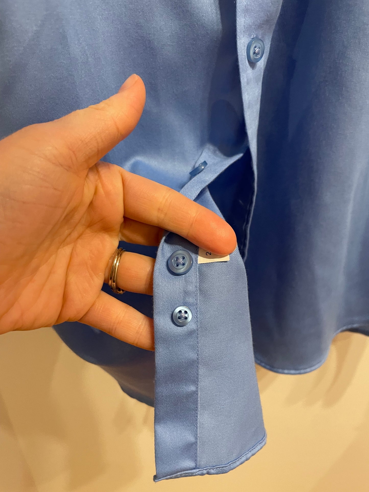 Bellissimo Sky Blue Oversized Button-Up Shirt – 17.5R / XL