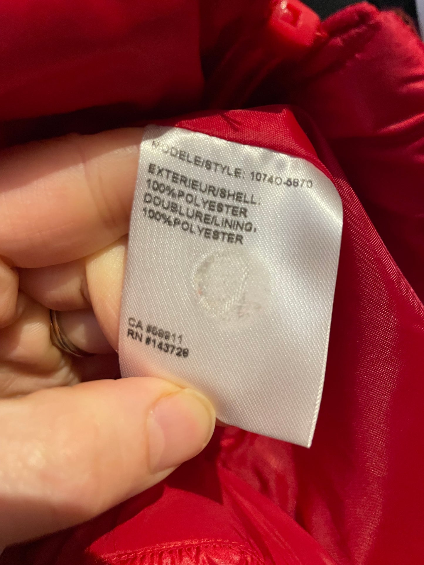 Tribal Red Puffer Vest - Small